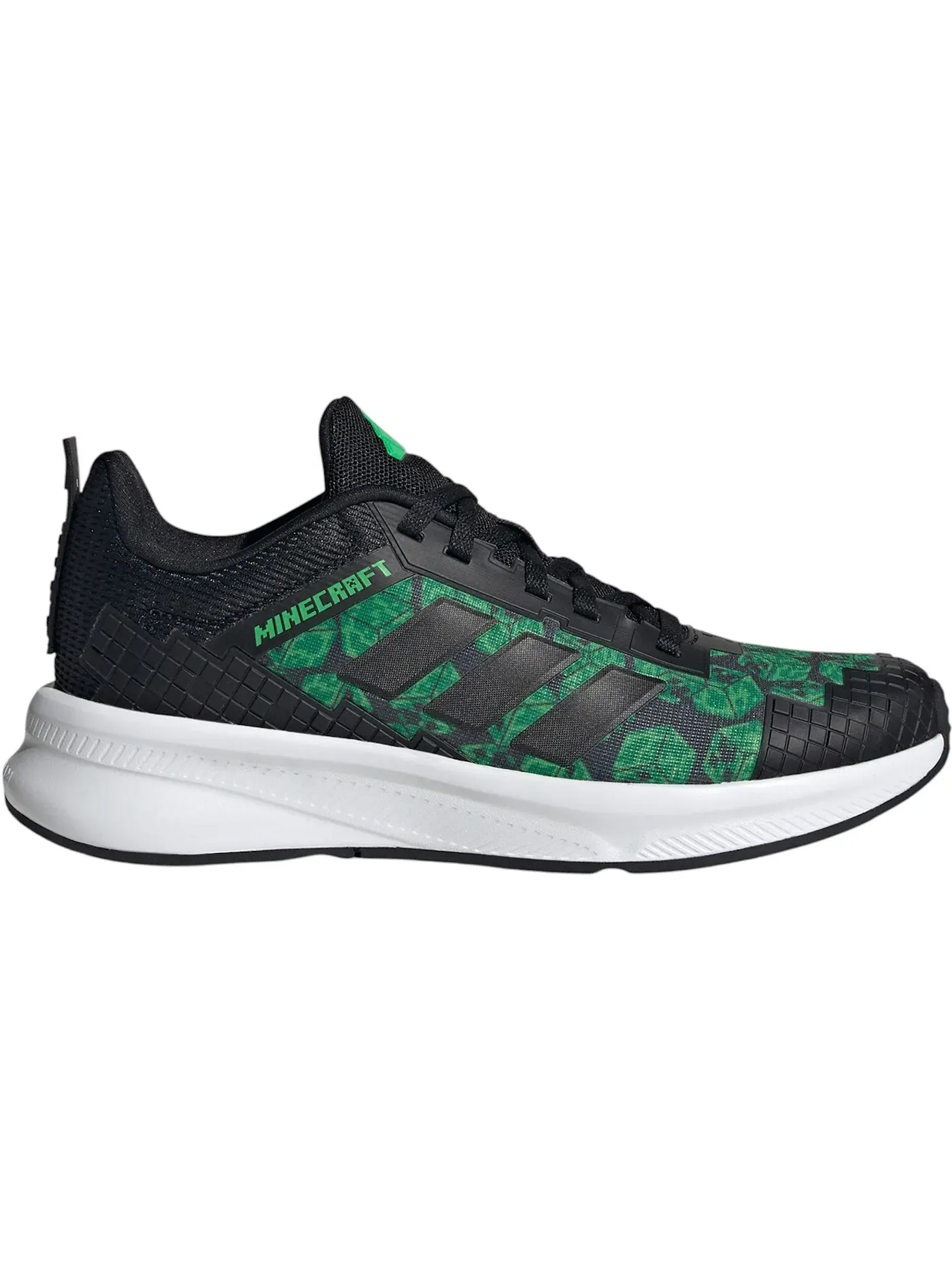 Детские кроссовки для мальчиков с закрытой пяткой Adidas Fortarun 4.0 Minecraft Black — изображение 1 из 1