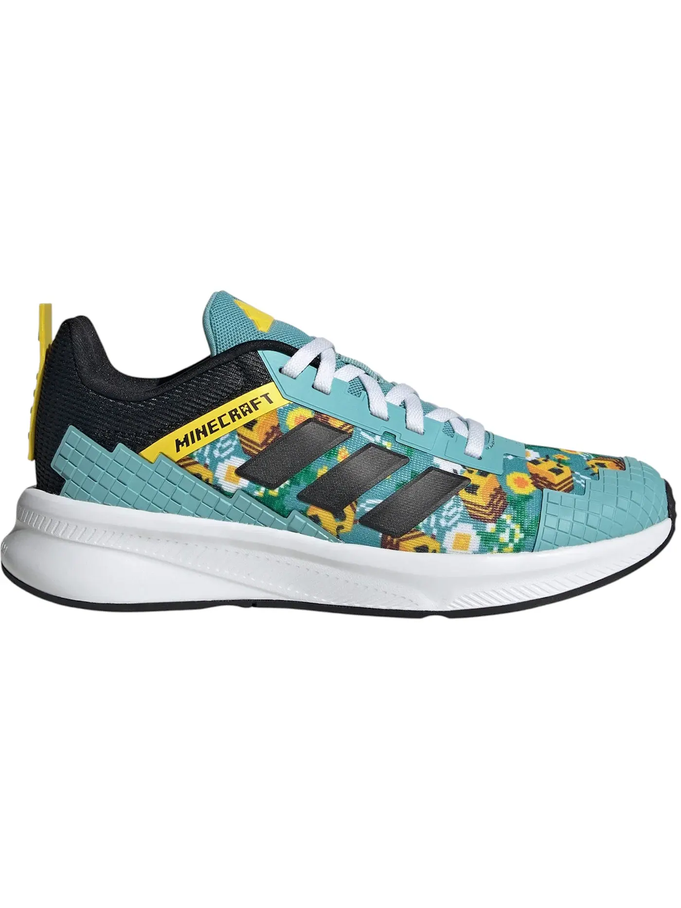 Детские кроссовки для бега с шнуровкой Adidas Fortarun 4.0 — изображение 1 из 1, черный/желтый