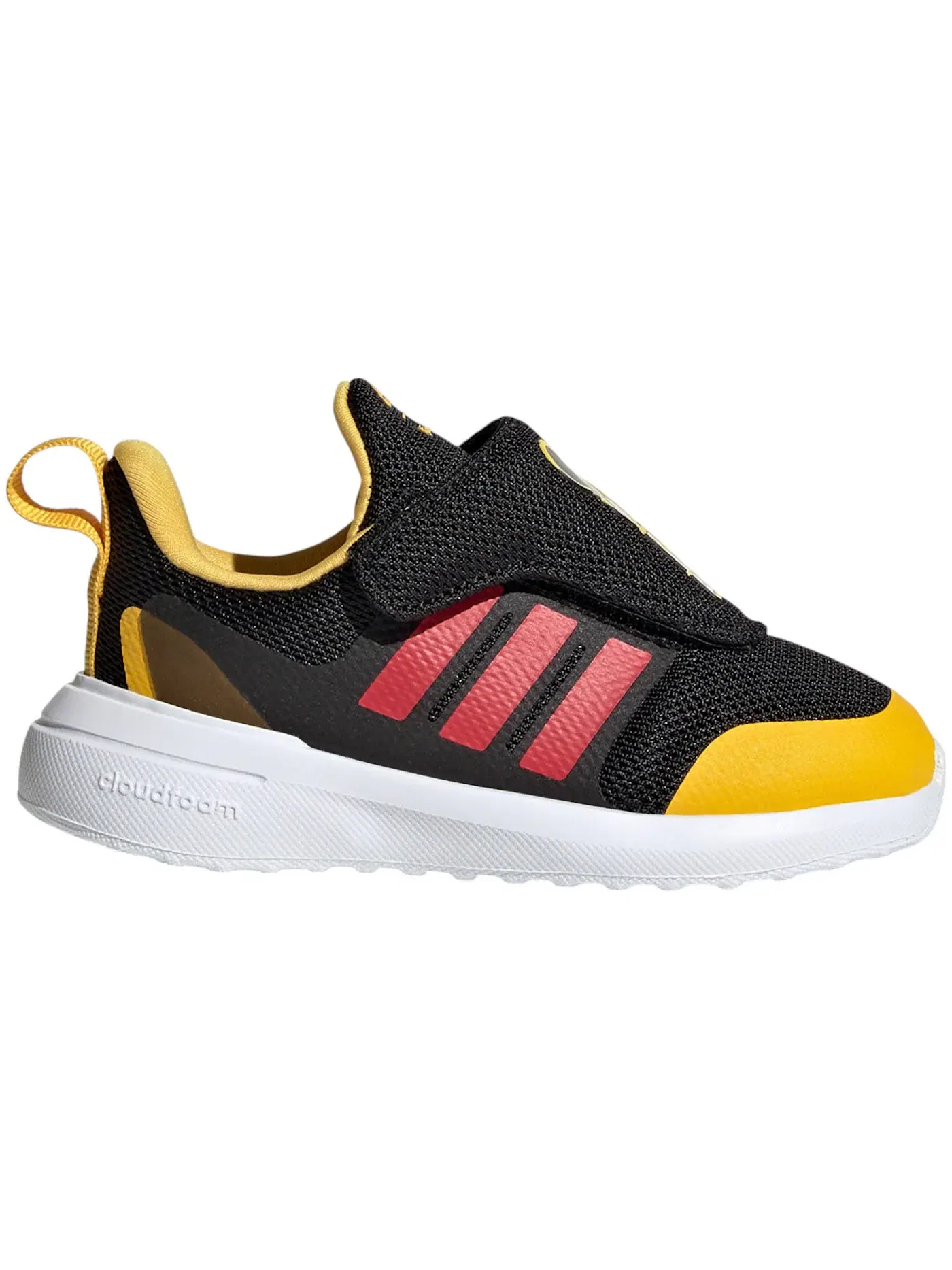 Детские кроссовки с принтом Adidas Fortarun Adidas — изображение 1 из 1, черный золотистый