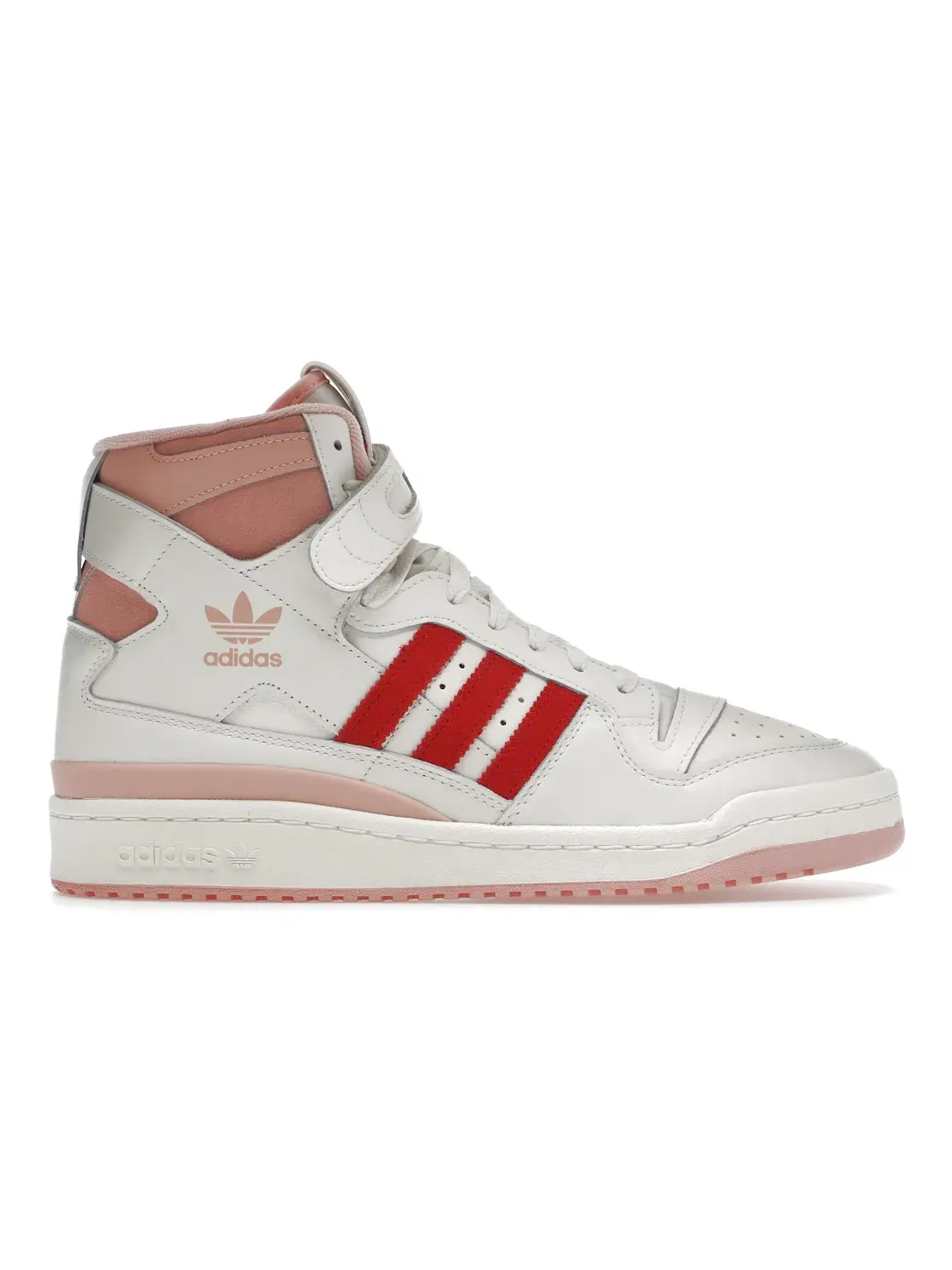 Мужские кроссовки Lifestyle Adidas Forum 84 Hi — изображение 1 из 4, белый/розовый/красный