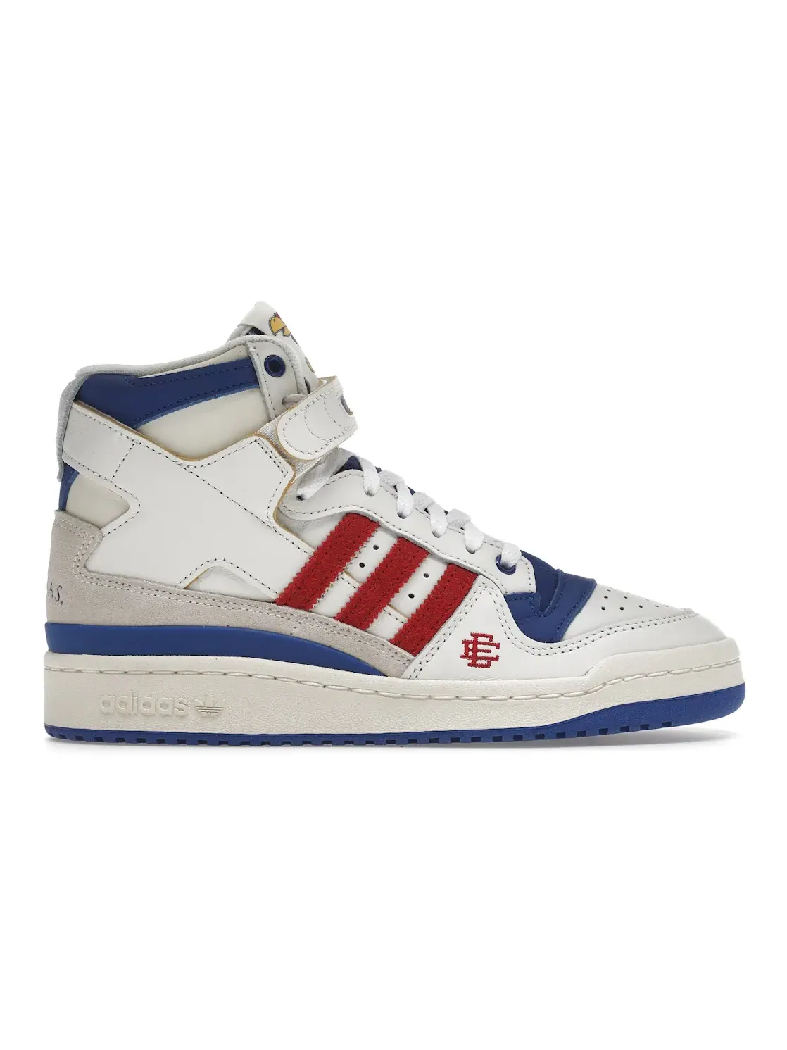 Мужские кроссовки Lifestyle Adidas Forum 84 High Eric Emanuel Kansas Jayhawks — изображение 1 из 4, белый/синий/красный