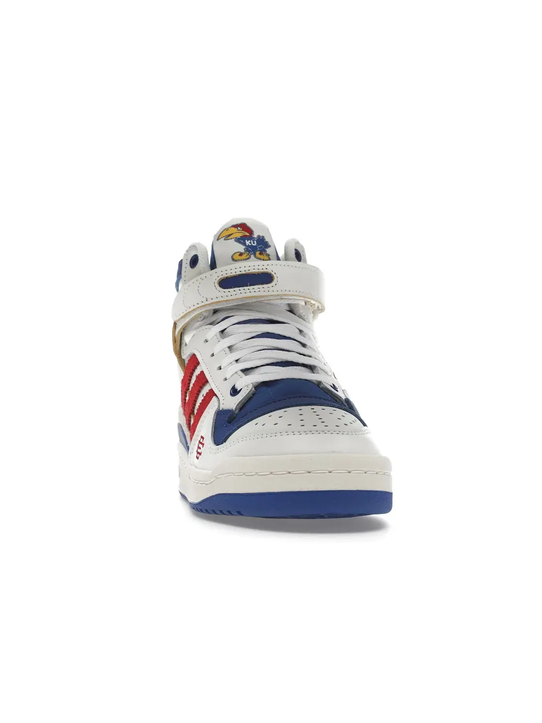 Мужские кроссовки Lifestyle Adidas Forum 84 High Eric Emanuel Kansas Jayhawks — изображение 2 из 4, белый/синий/красный