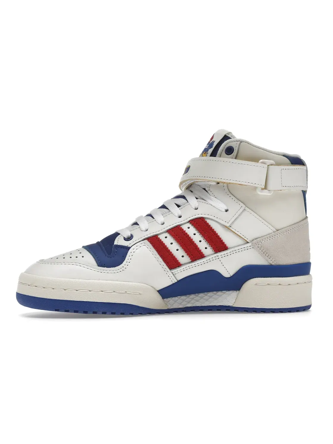 Мужские кроссовки Lifestyle Adidas Forum 84 High Eric Emanuel Kansas Jayhawks — изображение 3 из 4, белый/синий/красный