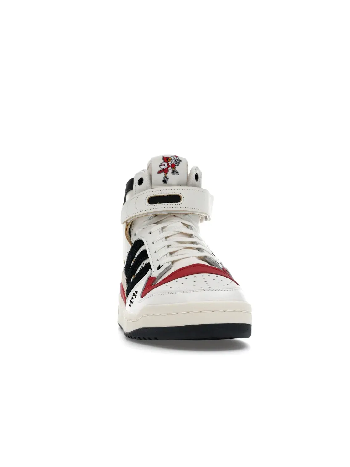 Мужские кроссовки Lifestyle Adidas Forum 84 High Eric Emanuel Louisville Cardinals — изображение 2 из 4, белый черный красный
