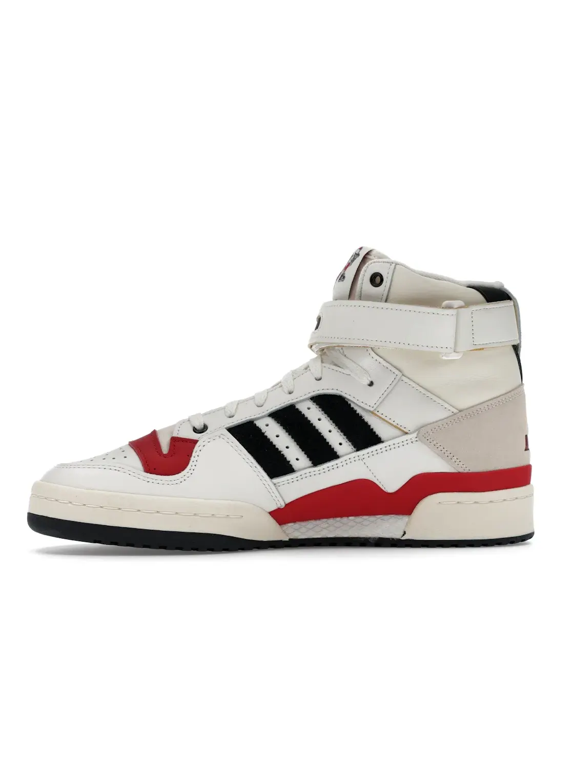 Мужские кроссовки Lifestyle Adidas Forum 84 High Eric Emanuel Louisville Cardinals — изображение 3 из 4, белый черный красный