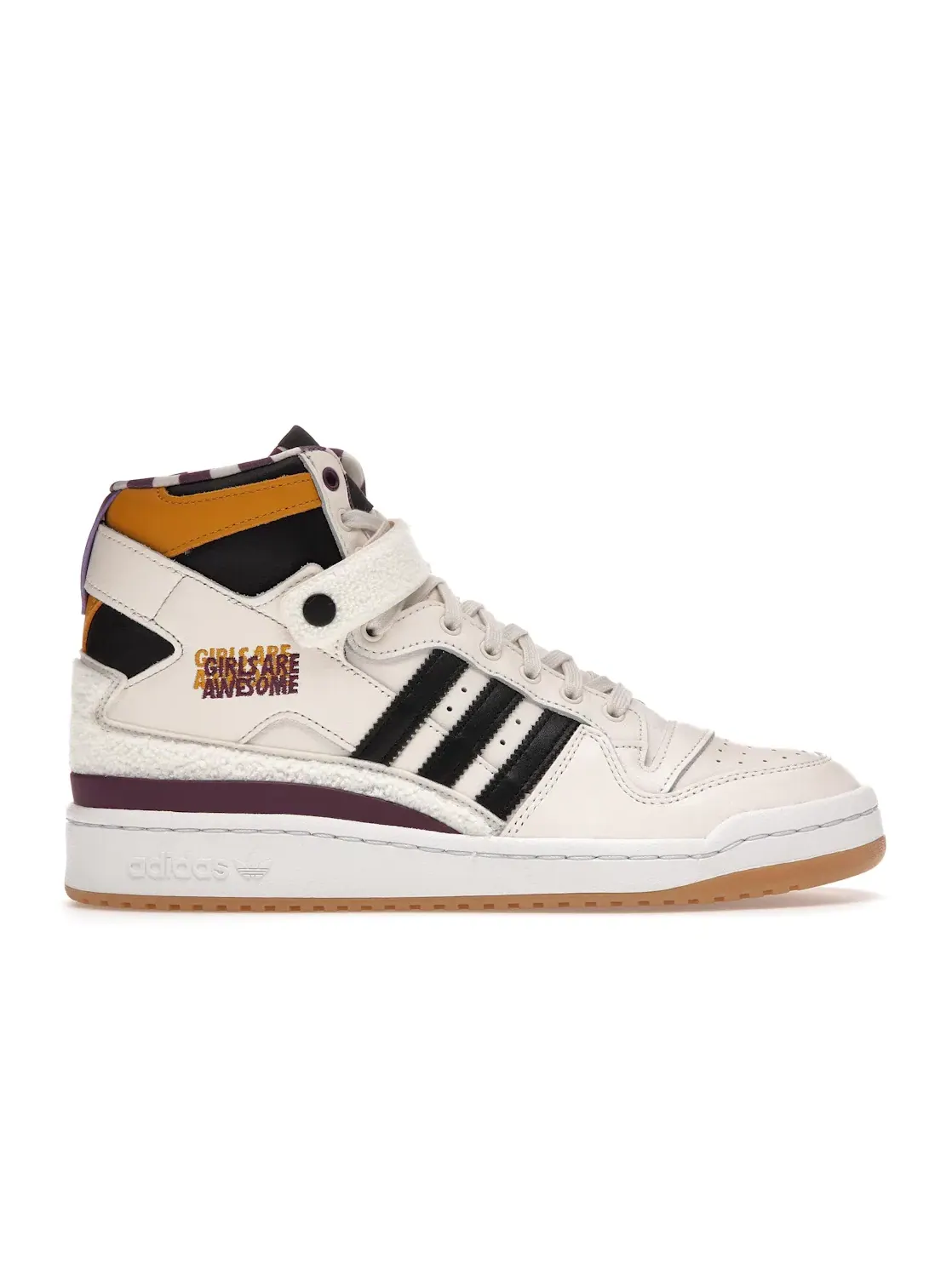Мужские кроссовки с высоким верхом Adidas Forum 84 High — изображение 1 из 4, белый/черный/фиолетовый