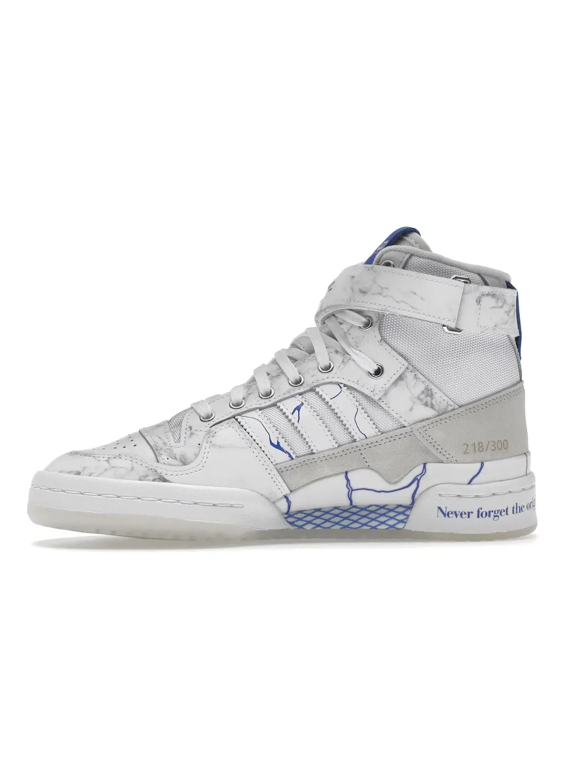 Мужские кроссовки Lifestyle с дизайном Kintsugi Adidas Forum 84 High, Marble/Knitsugi — изображение 3 из 4