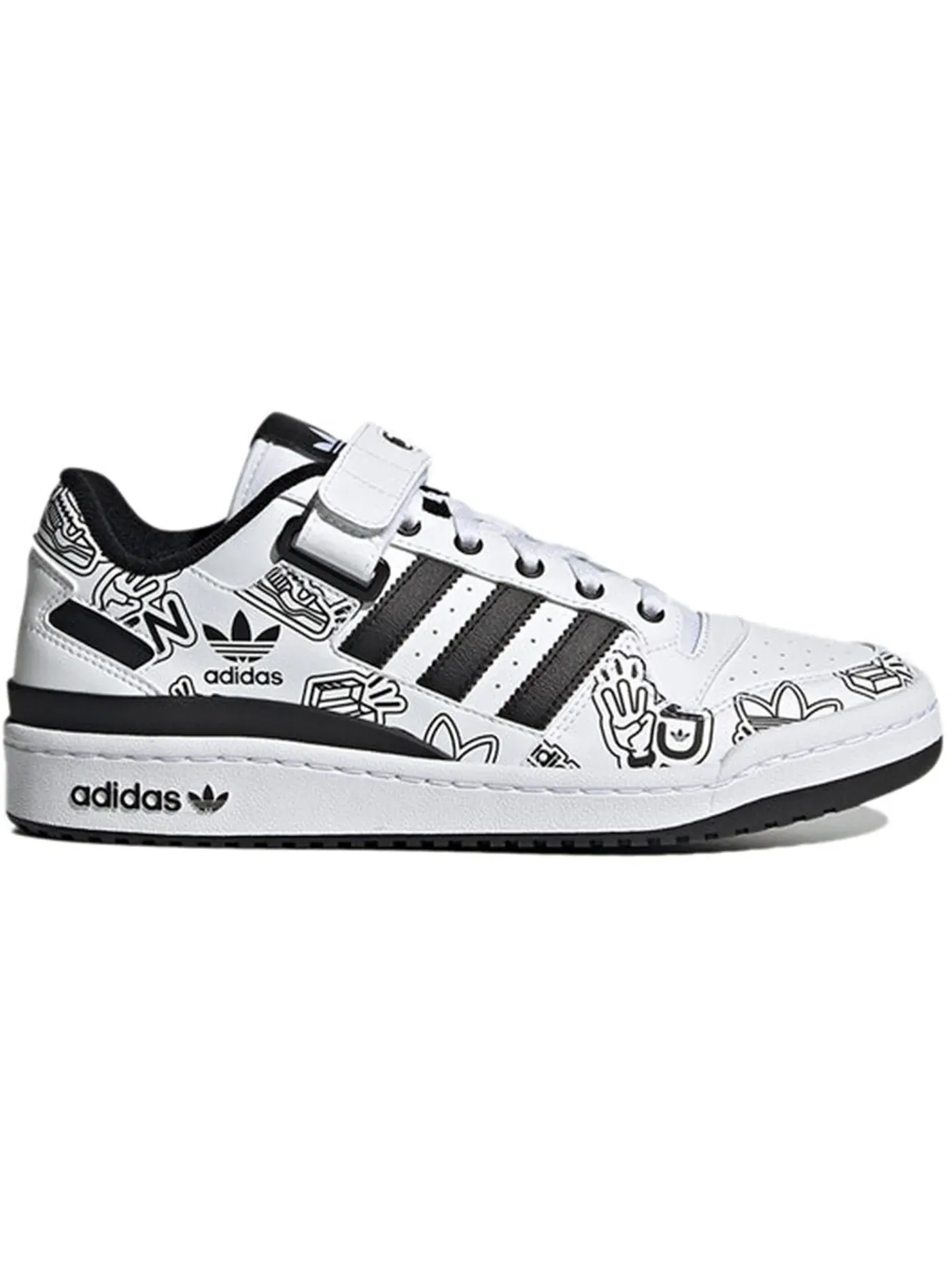 Мужские кроссовки Lifestyle Adidas Forum 84 Low — изображение 1 из 1, белый/черный