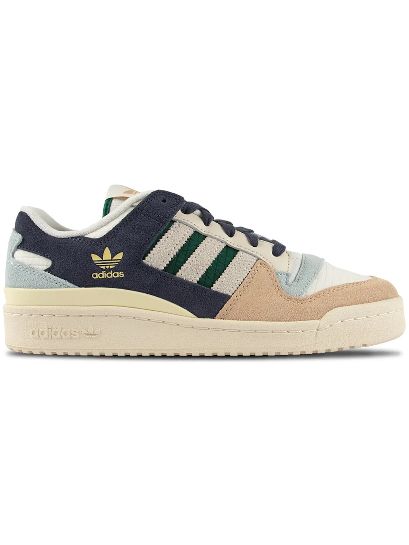 Мужские кроссовки ретро с низким силуэтом Adidas Forum 84 Low CL — изображение 1 из 1, белый/зеленый/бежевый