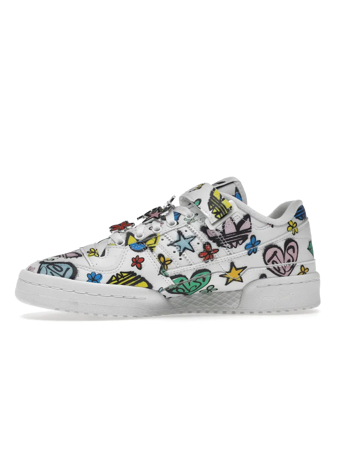 Мужские кроссовки Lifestyle с дизайном Jeremy Scott Monogram Graffiti Adidas Forum 84 Low — изображение 3 из 4