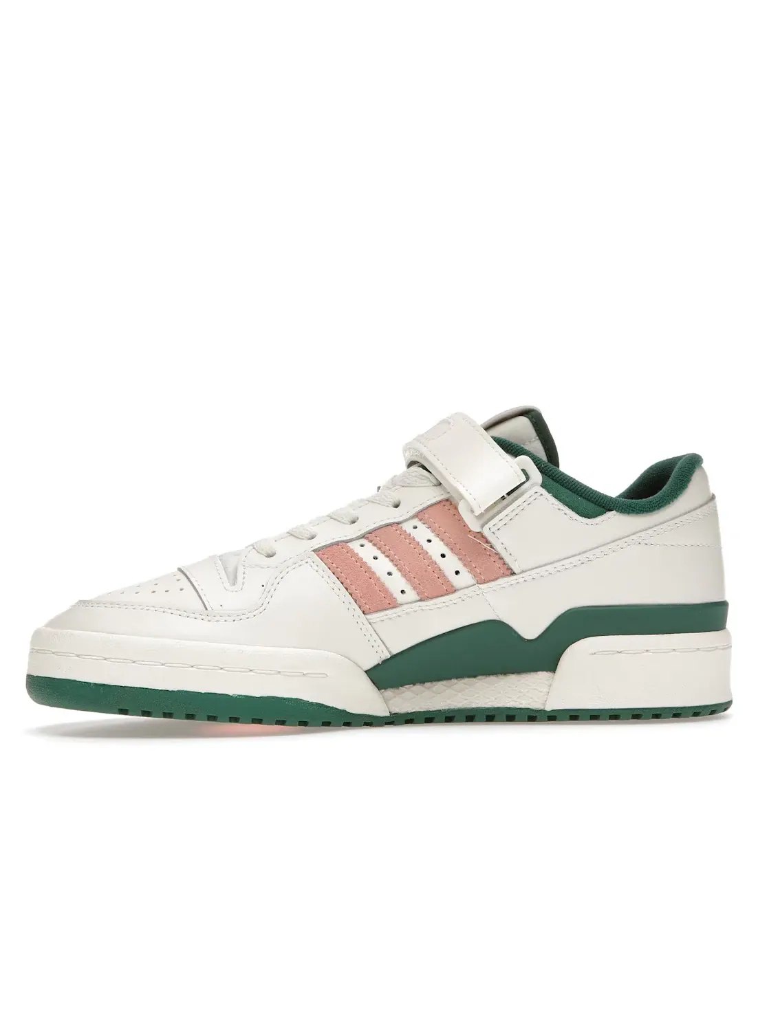 Мужские кроссовки для повседневной носки с перфорацией Adidas Forum 84 Low — изображение 3 из 4, белый/зеленый/розовый