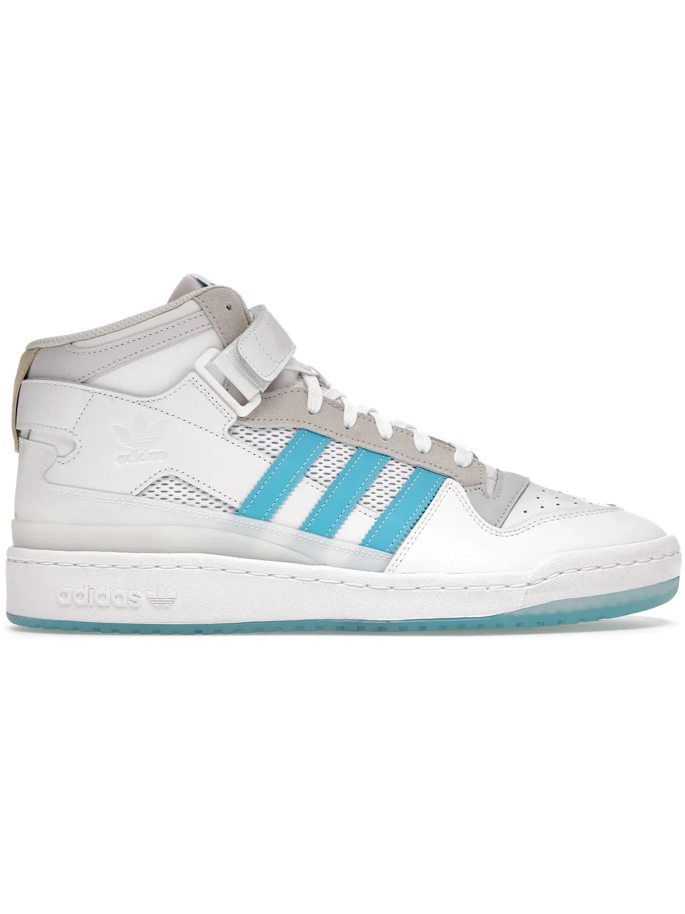 Мужские кроссовки с высоким верхом Adidas Forum 84 Mid ADV — изображение 1 из 1, белый/голубой/серый
