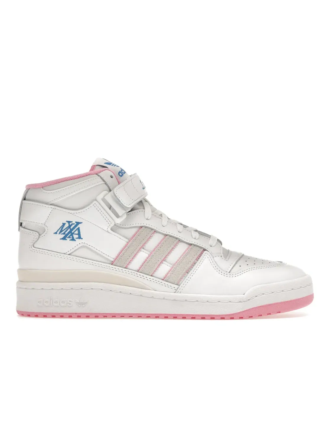 Мужские кроссовки Lifestyle Adidas Forum 84 Mid ADV — изображение 1 из 4, белый/белый/розовый
