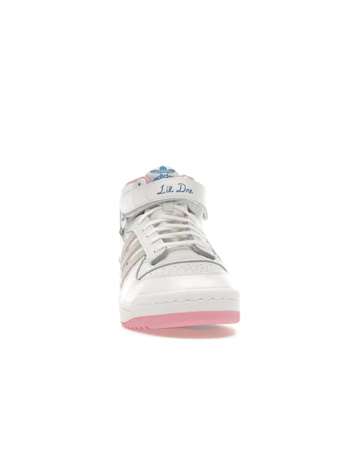 Мужские кроссовки Lifestyle Adidas Forum 84 Mid ADV — изображение 2 из 4, белый/белый/розовый