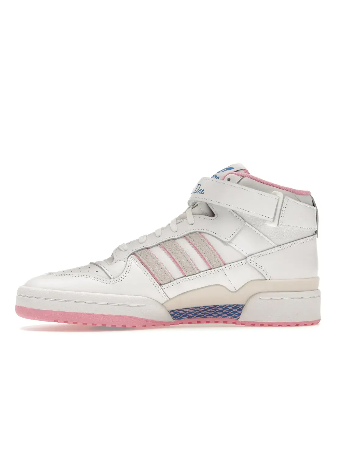 Мужские кроссовки Lifestyle Adidas Forum 84 Mid ADV — изображение 3 из 4, белый/белый/розовый