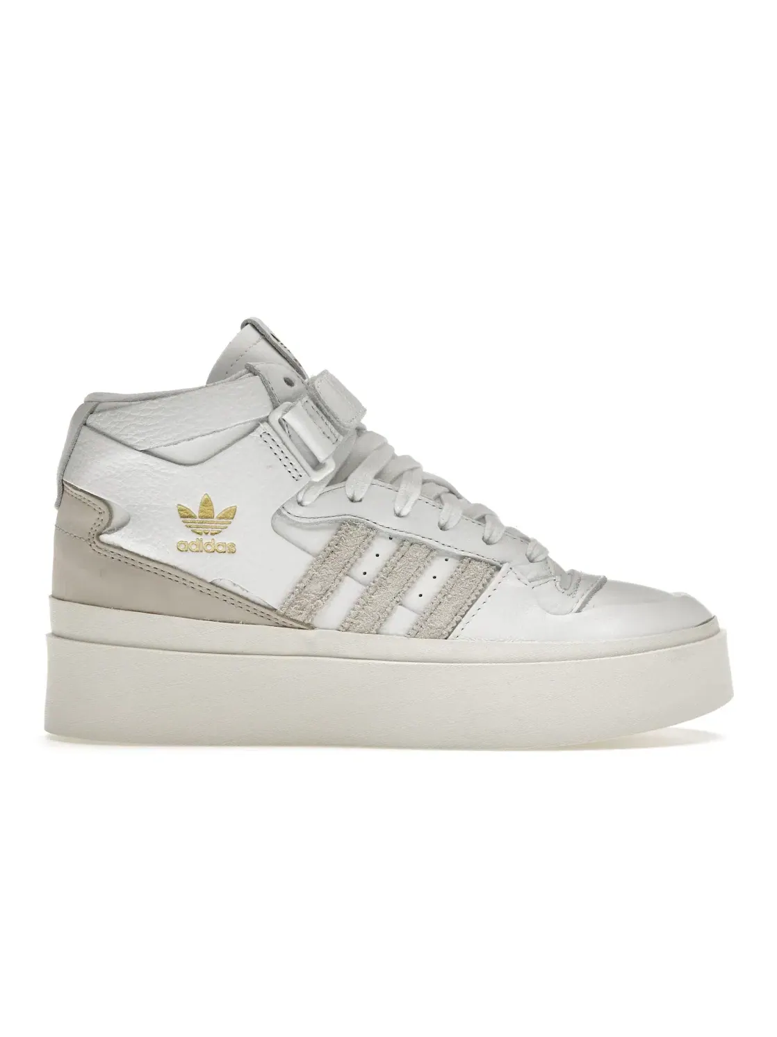 Женские кроссовки Lifestyle с высоким берцем Adidas Forum Bonega Mid Adidas — изображение 1 из 4, белый/серый