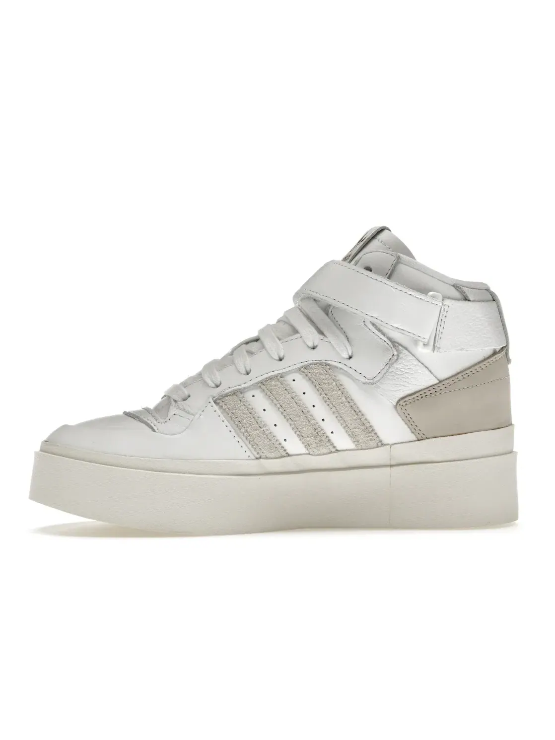 Женские кроссовки Lifestyle с высоким берцем Adidas Forum Bonega Mid Adidas — изображение 3 из 4, белый/серый