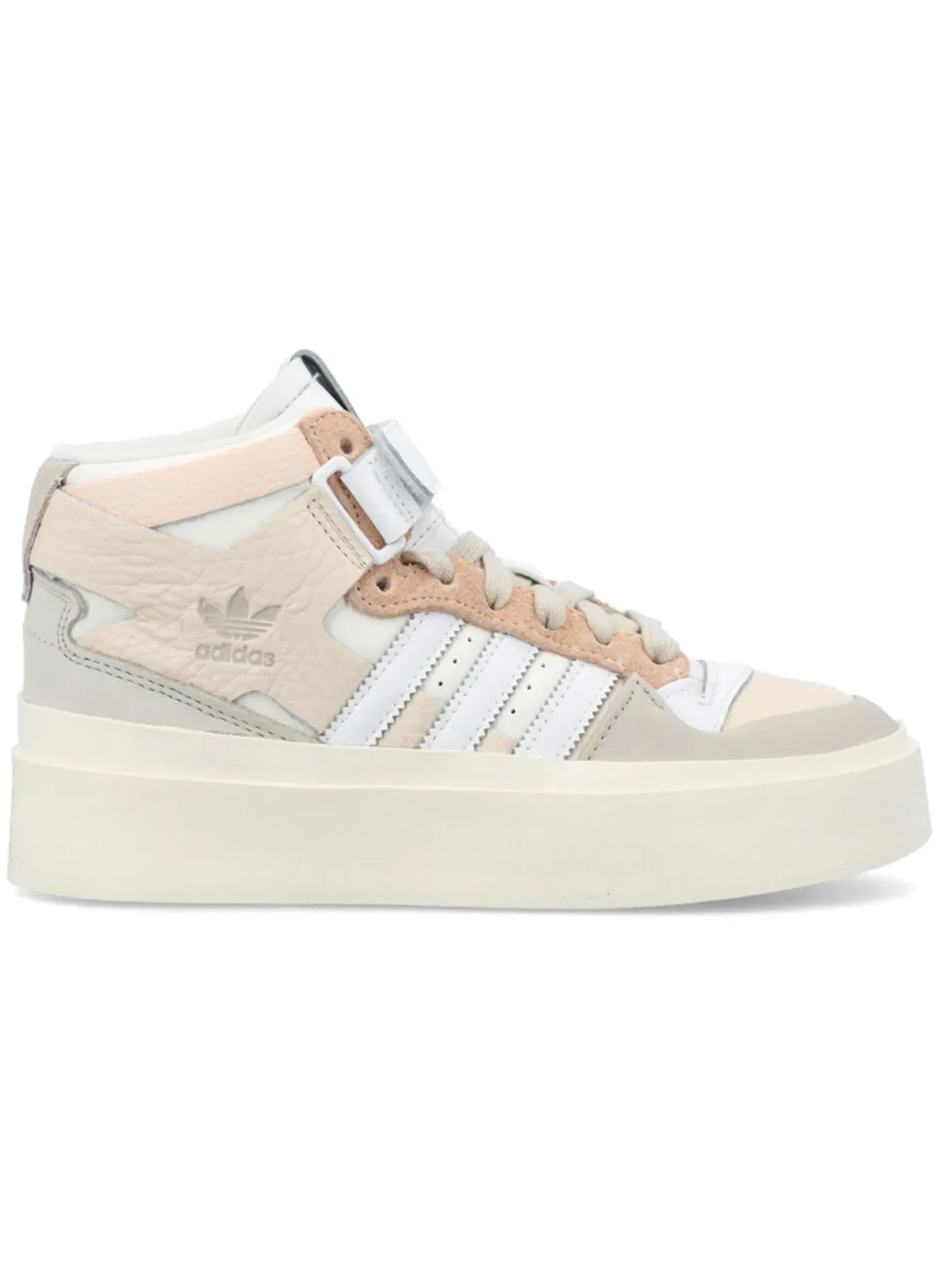 Женские кроссовки Lifestyle с высоким верхом Adidas Forum Bonega Mid — изображение 1 из 1, белый/оранжевый