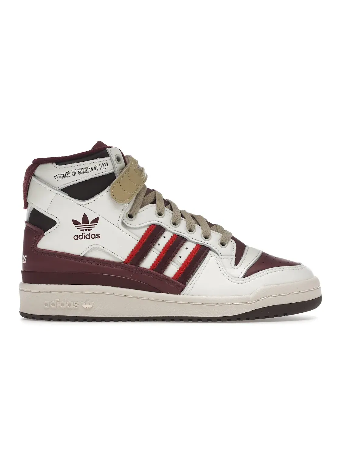 Мужские кроссовки Lifestyle Adidas Forum Hi — изображение 1 из 4, белый/красный/бежевый