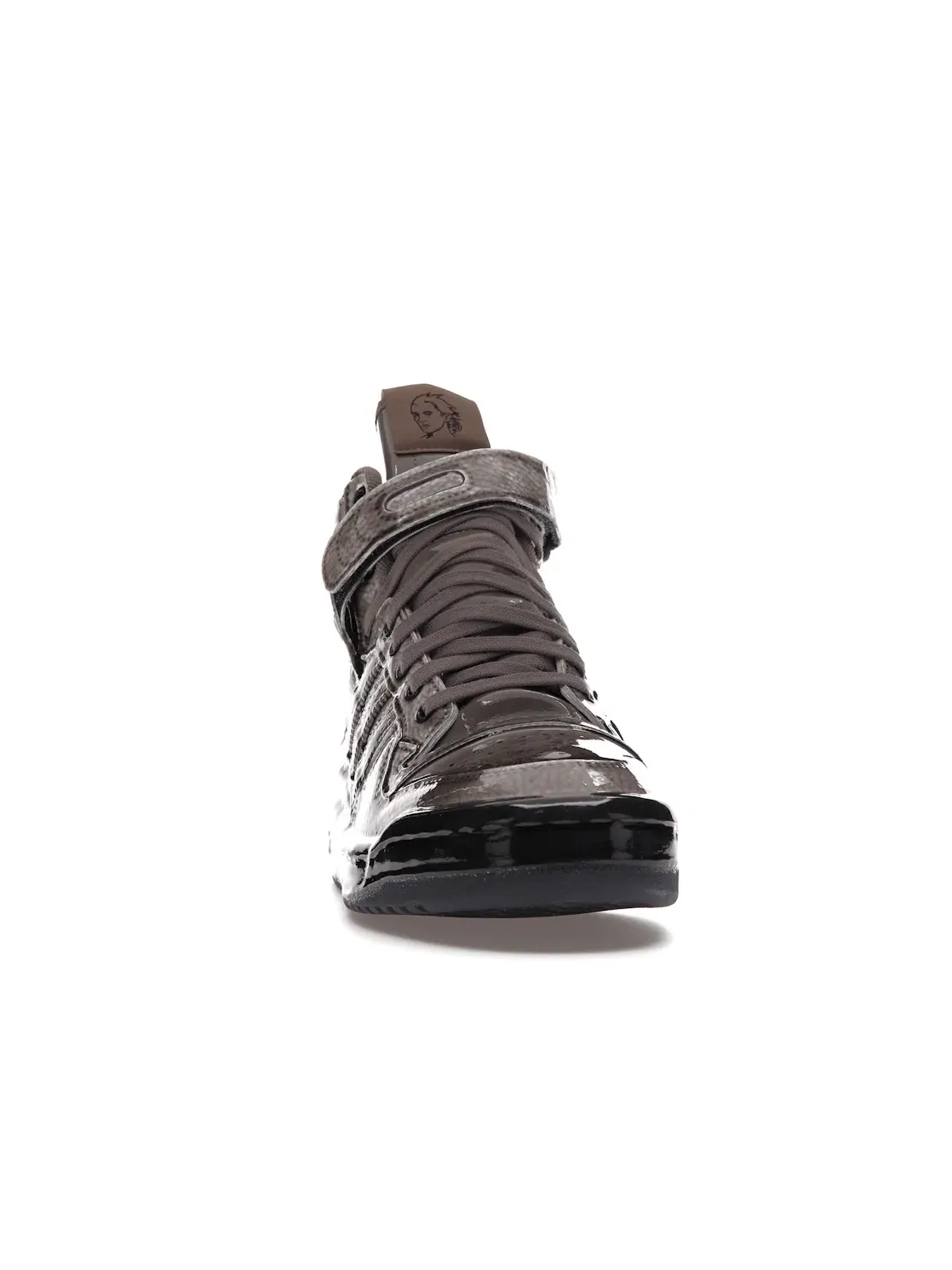 Мужские кроссовки с глянцевым покрытием Adidas Forum Hi Jeremy Scott — изображение 2 из 4, черный/черный