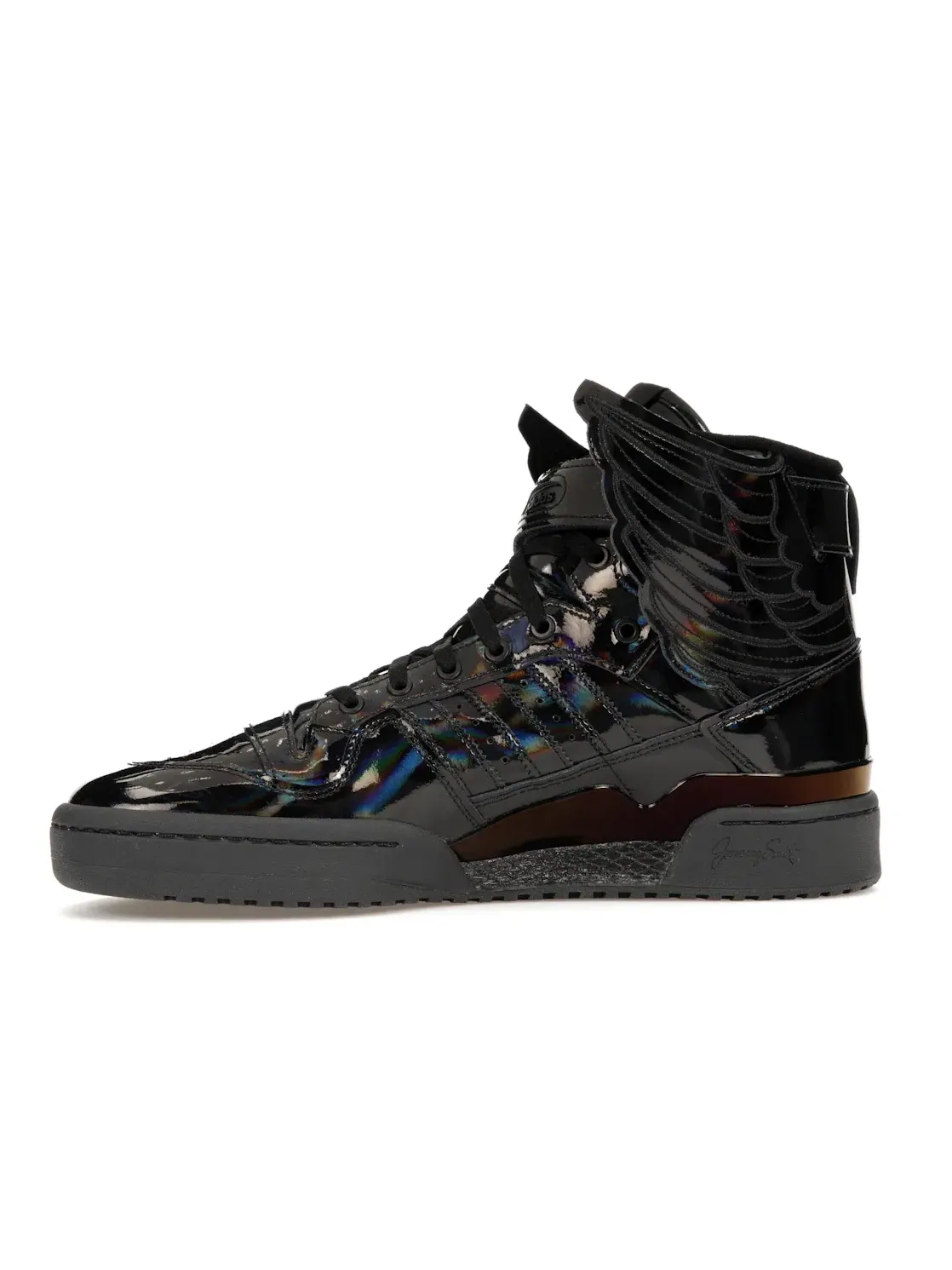 Мужские кроссовки lifestyle с крыльями Adidas Forum Hi Wings 4.0 — изображение 3 из 4, черный/черный/белый