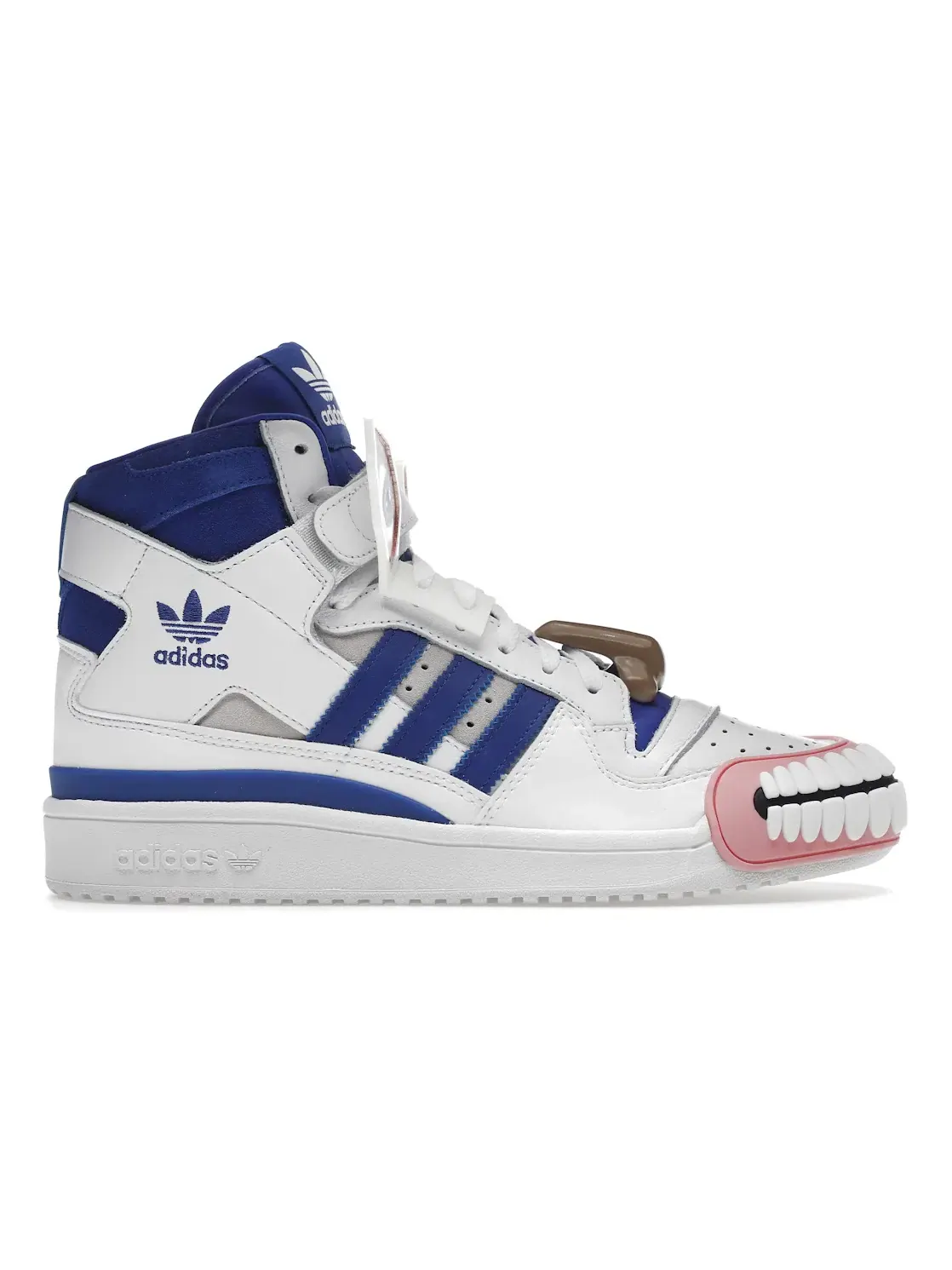 Мужские кроссовки Lifestyle с дизайном Kerwin Frost Humanarchives Adidas Forum High — изображение 1 из 4, белый/синий/серый