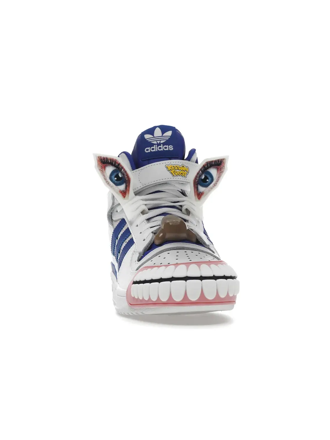 Мужские кроссовки Lifestyle с дизайном Kerwin Frost Humanarchives Adidas Forum High — изображение 2 из 4, белый/синий/серый