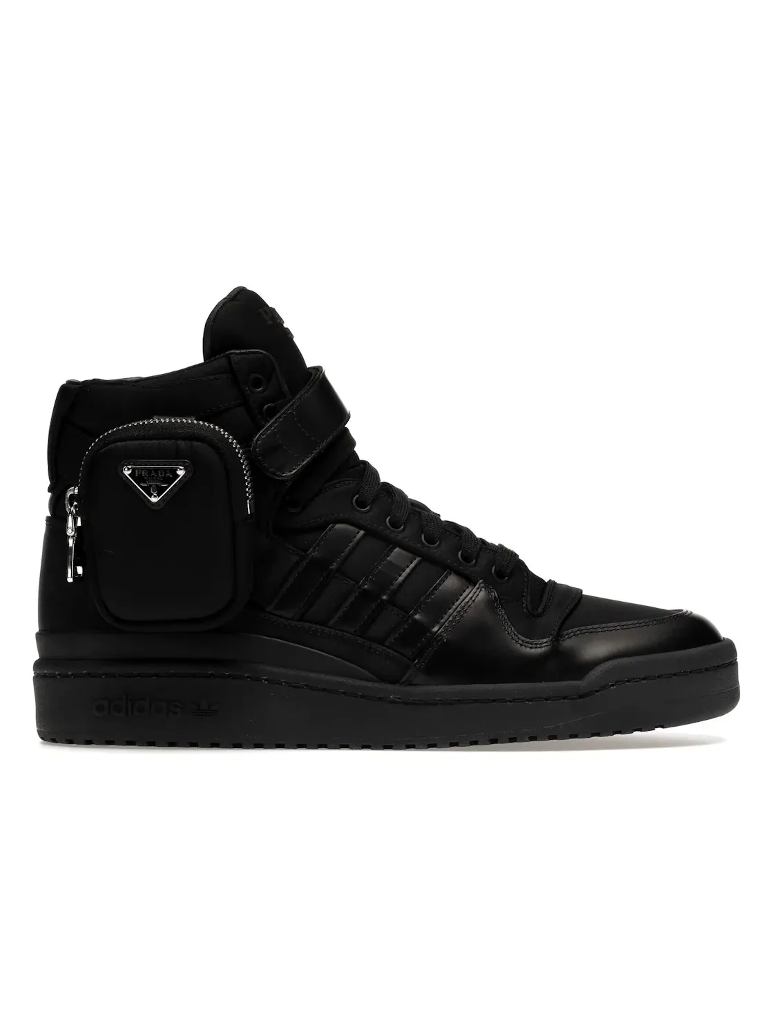 Мужские кроссовки Lifestyle Adidas Forum High — изображение 1 из 4, черный/черный