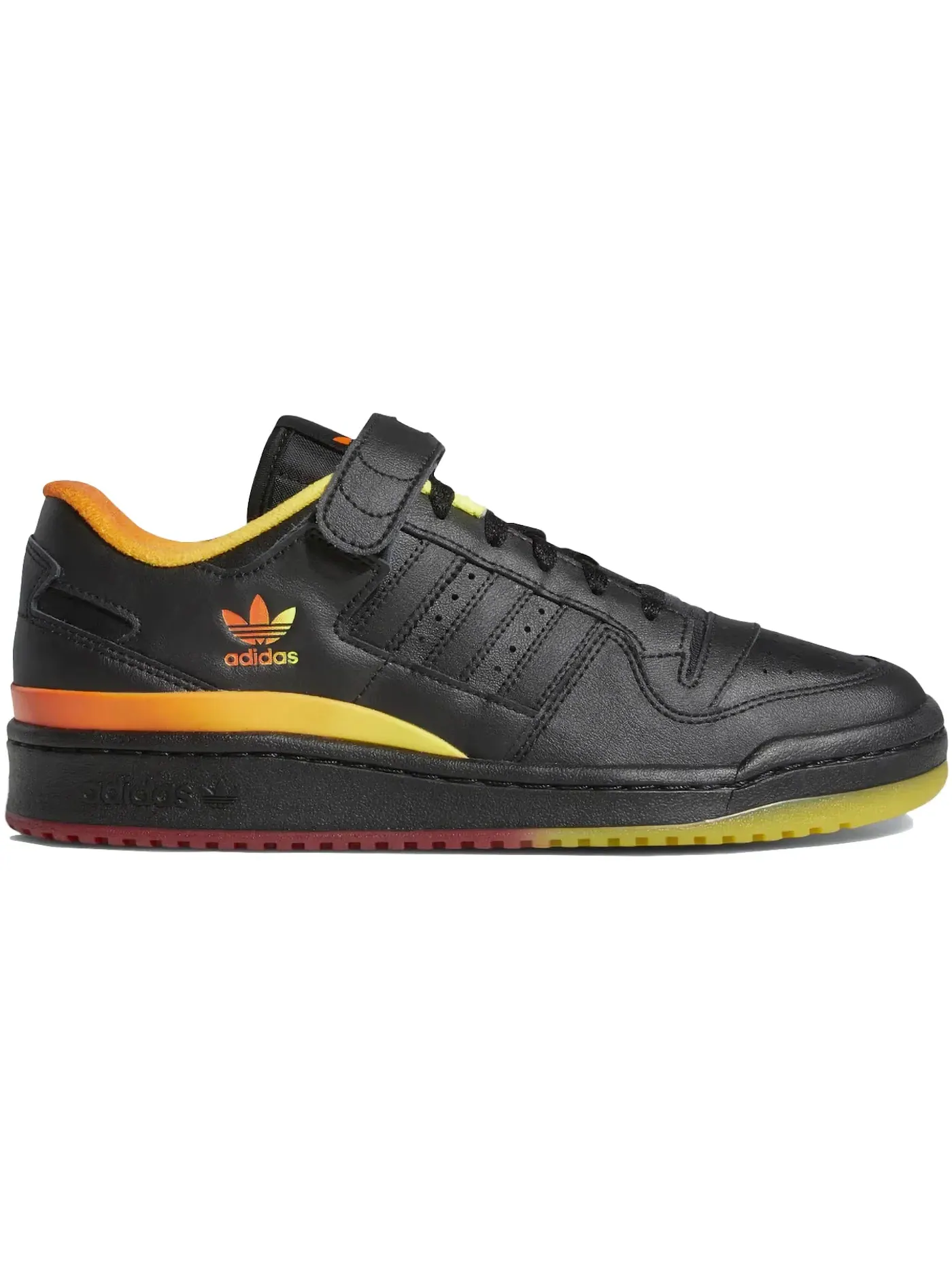 Мужские кроссовки Lifestyle Adidas Forum Low — изображение 1 из 1, черный/черный/оранжевый