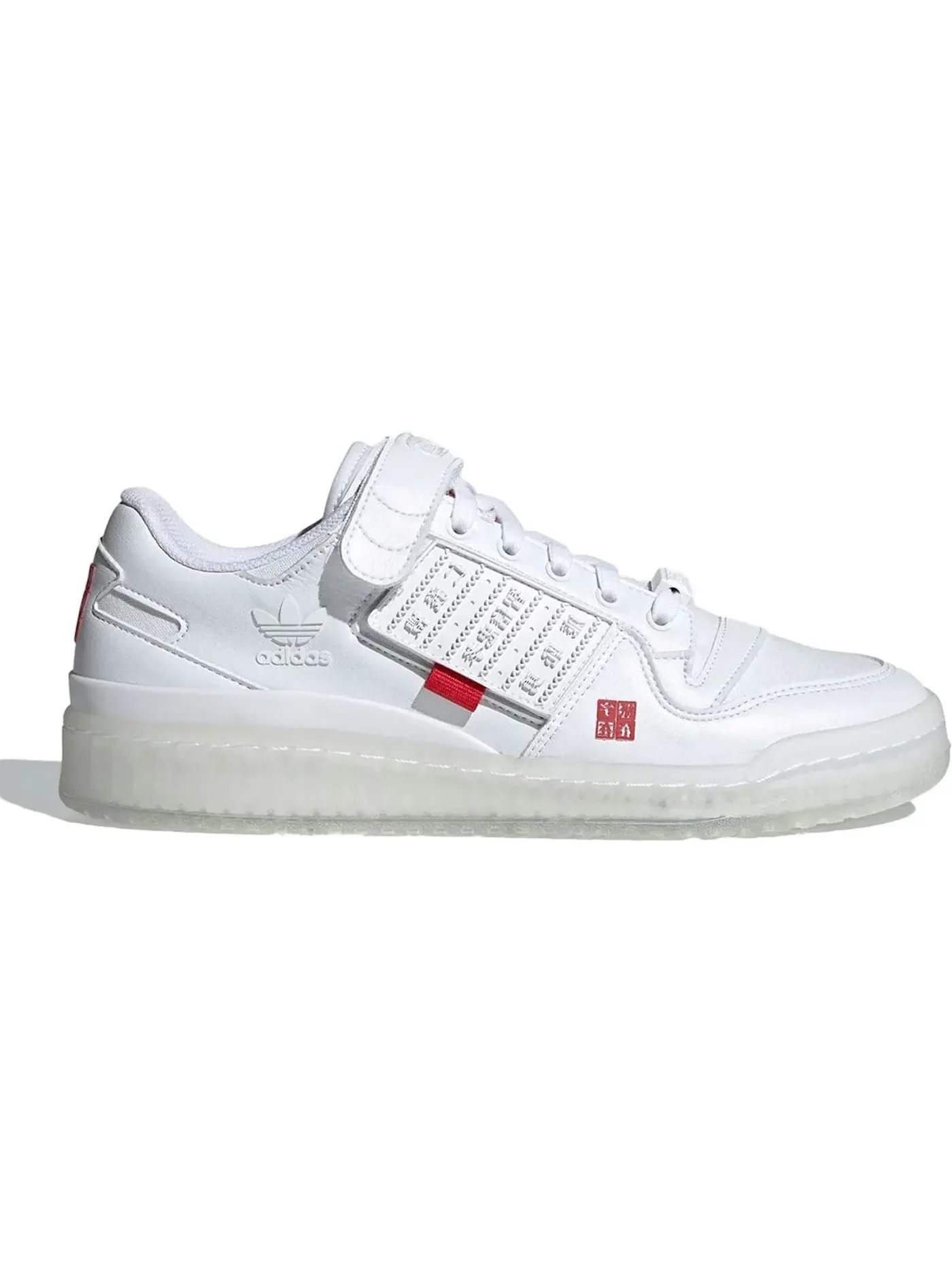 Мужские кроссовки lifestyle Adidas Forum Low — изображение 1 из 1, белый/красный