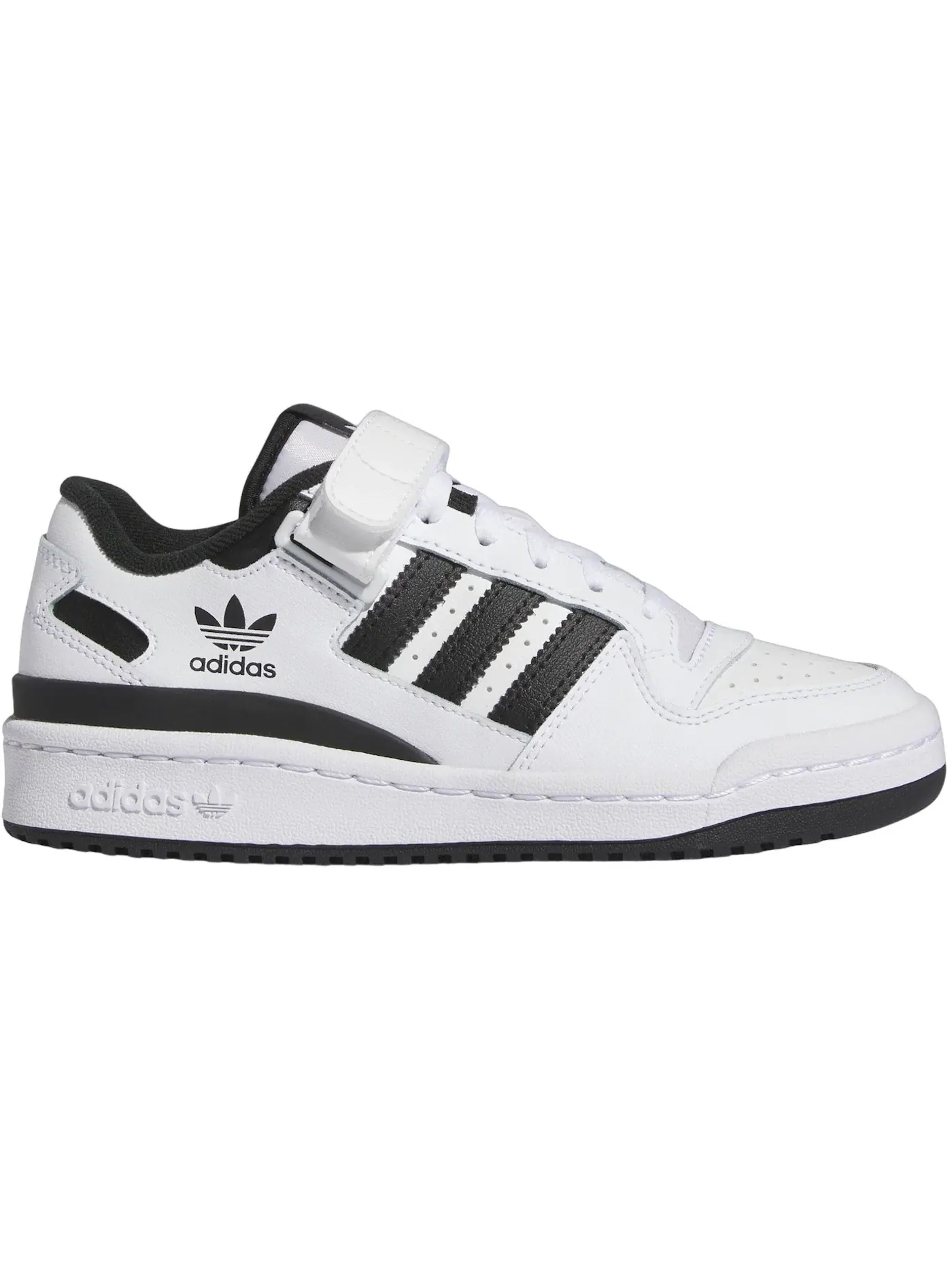 Детские кроссовки для мальчиков с низким профилем Adidas Forum Low — изображение 1 из 1, белый/черный/черный