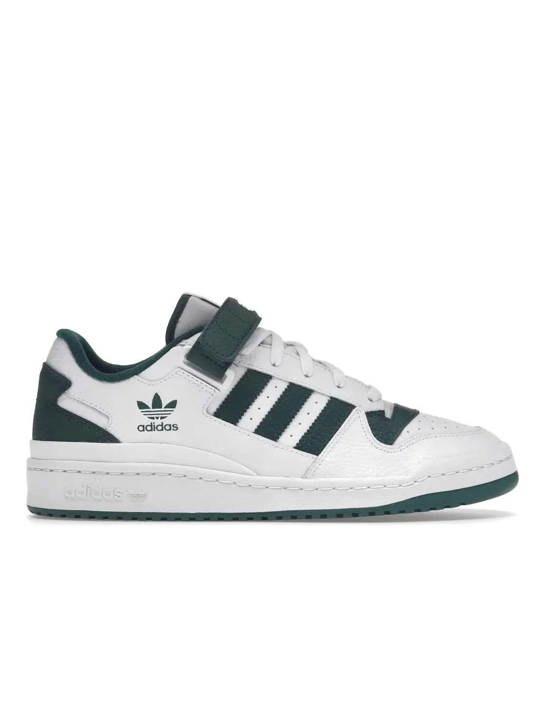 Мужские кроссовки с замшевым верхом Adidas Forum Low — изображение 1 из 4, белый/зеленый-белый