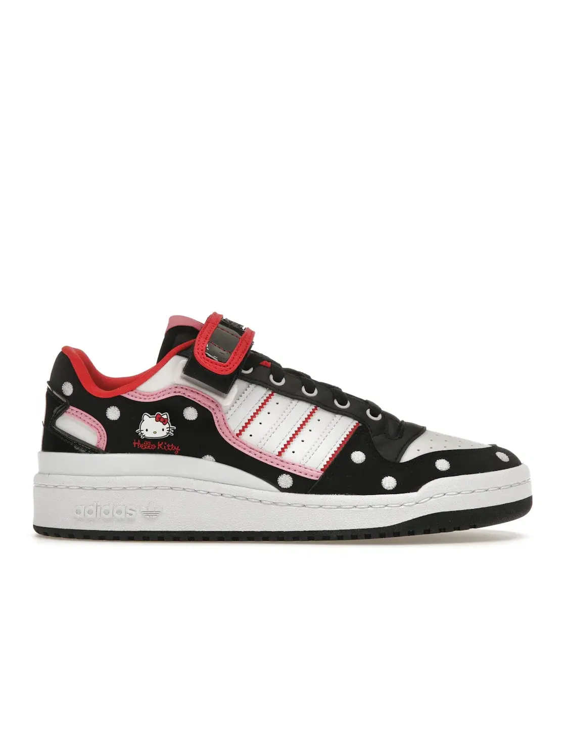 Женские кроссовки Lifestyle Adidas Forum Low — изображение 1 из 4, черный/белый/розовый