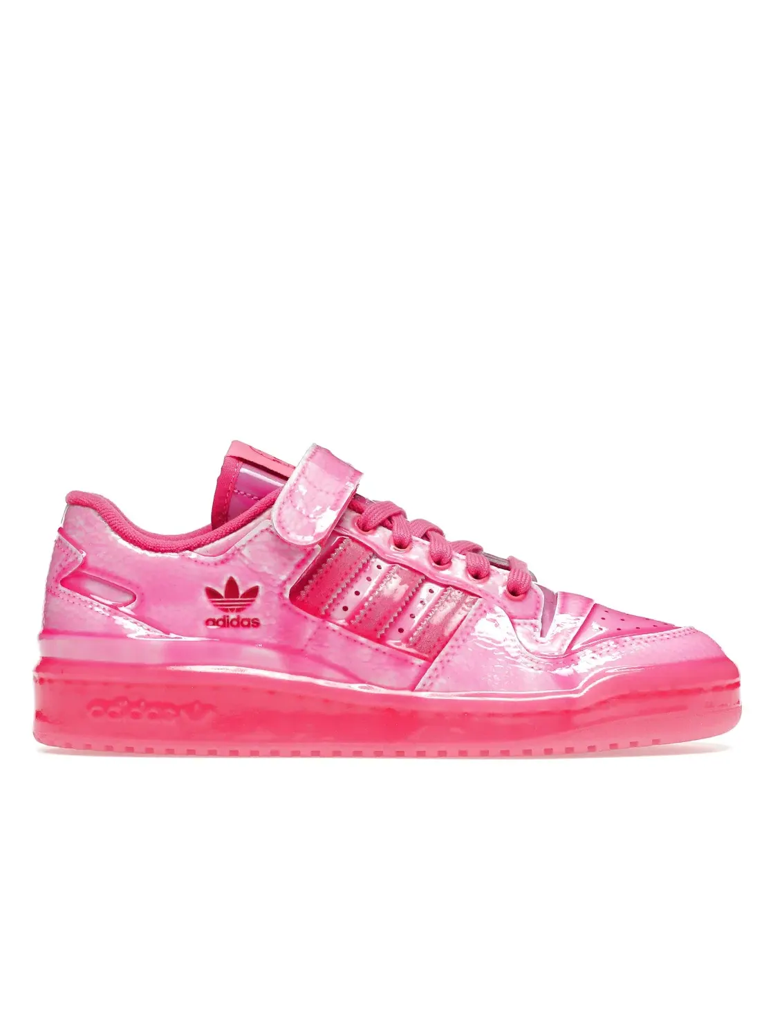 Мужские кроссовки с глянцевым верхом Adidas Forum Low — изображение 1 из 4, розовый