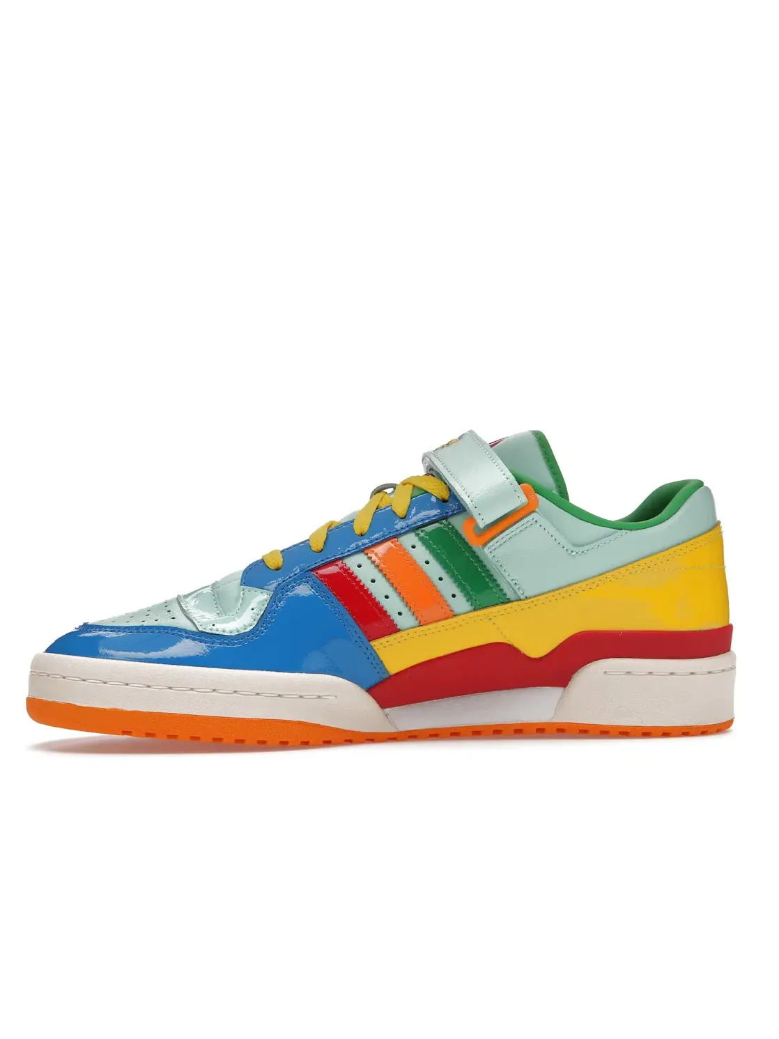 Мужские кроссовки Lifestyle с принтом Kerwin Frost Benchmates Adidas Forum Low — изображение 3 из 4, голубой/синий/желтый