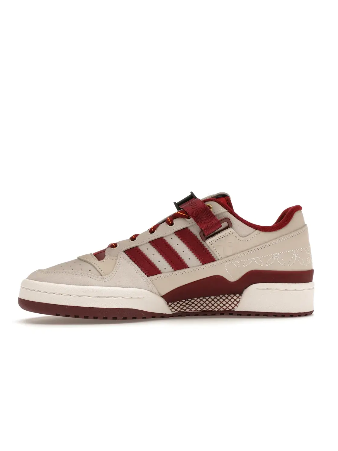 Мужские кроссовки с низким верхом Adidas Forum Low — изображение 3 из 4, белый/бордовый