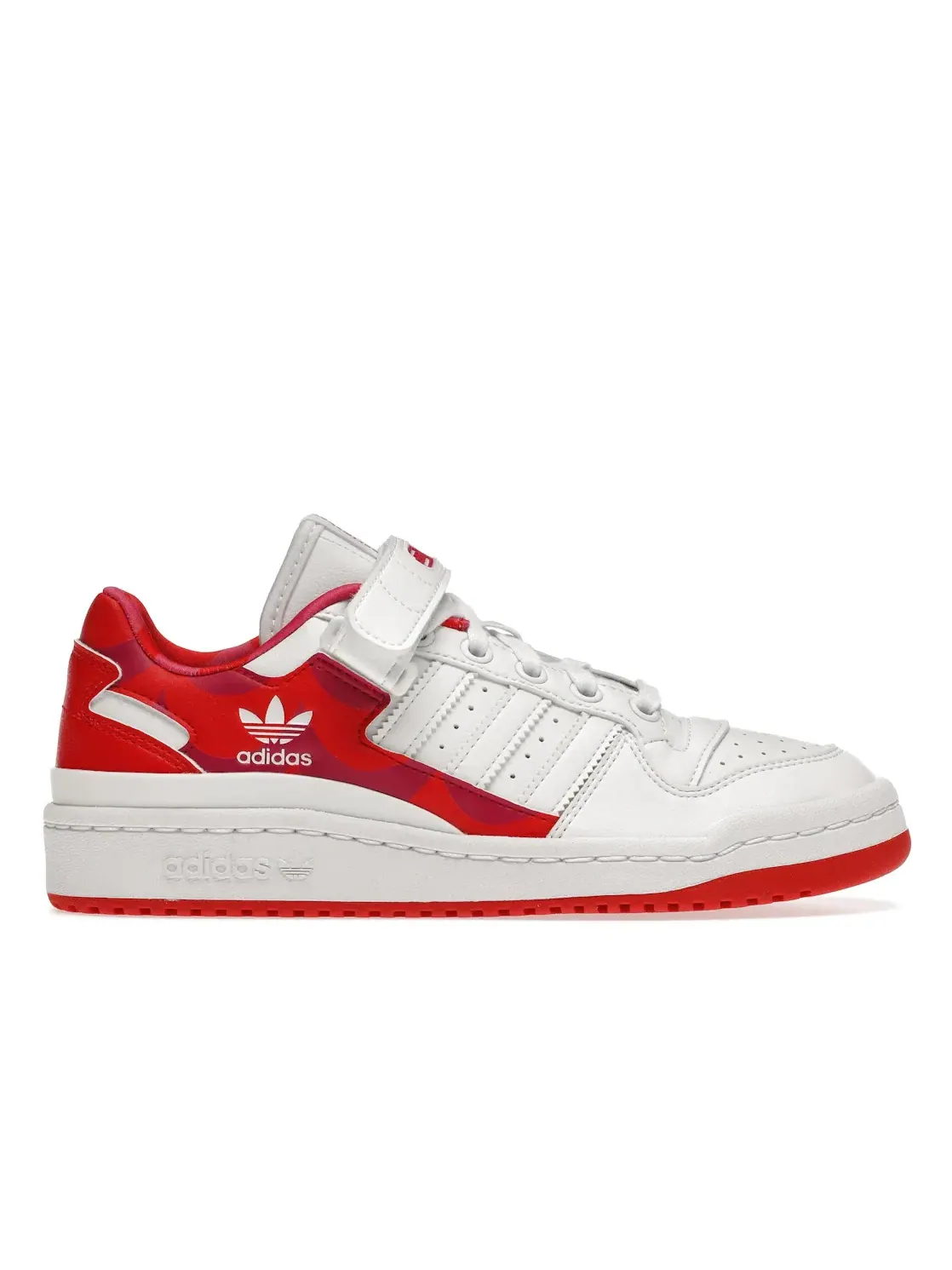 Женские кроссовки Lifestyle с принтом Adidas Forum Low Adidas — изображение 1 из 4, красный/белый