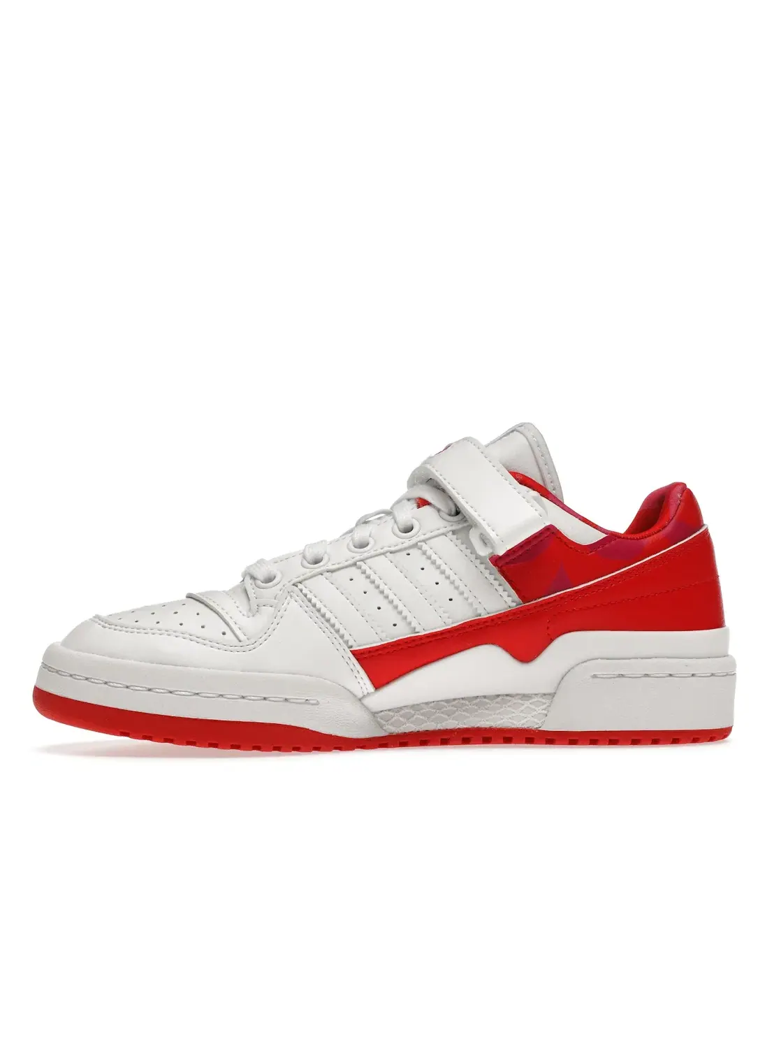 Женские кроссовки Lifestyle с принтом Adidas Forum Low Adidas — изображение 3 из 4, красный/белый