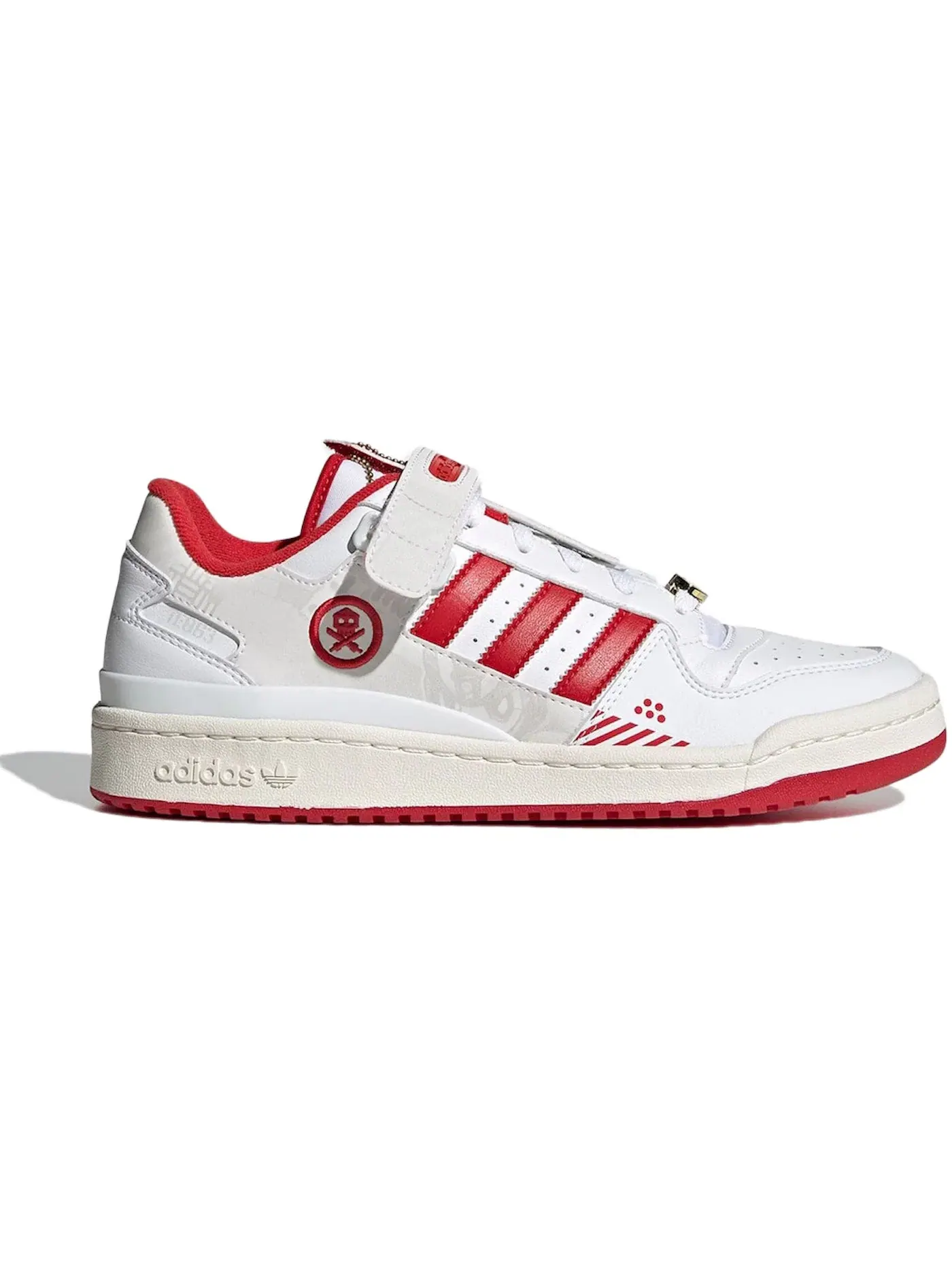 Мужские кроссовки Lifestyle Adidas Forum Low — изображение 1 из 1, белый/белый/красный