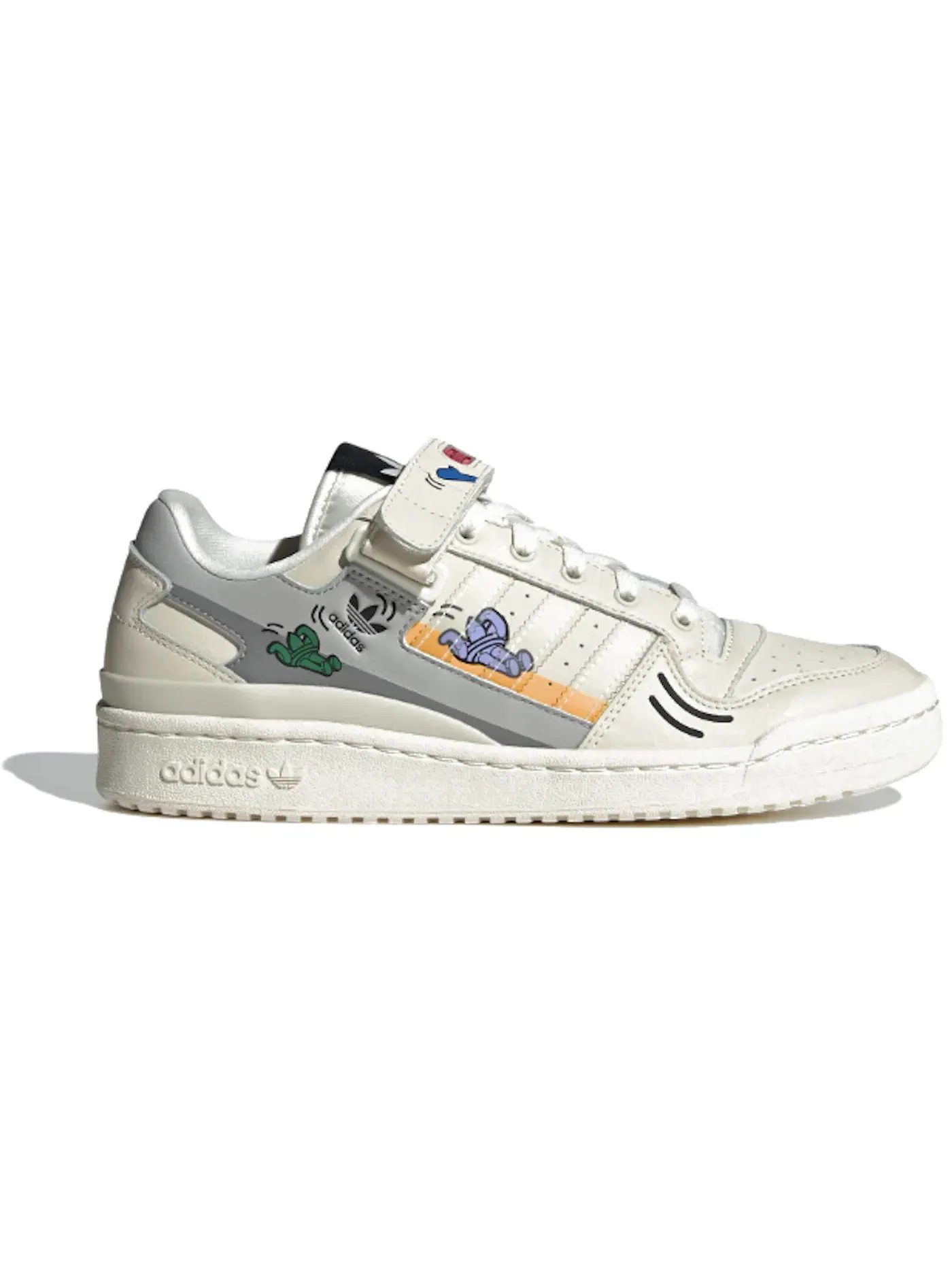 Мужские кроссовки Lifestyle Adidas Forum Low — изображение 1 из 1, белый/серый/желтый