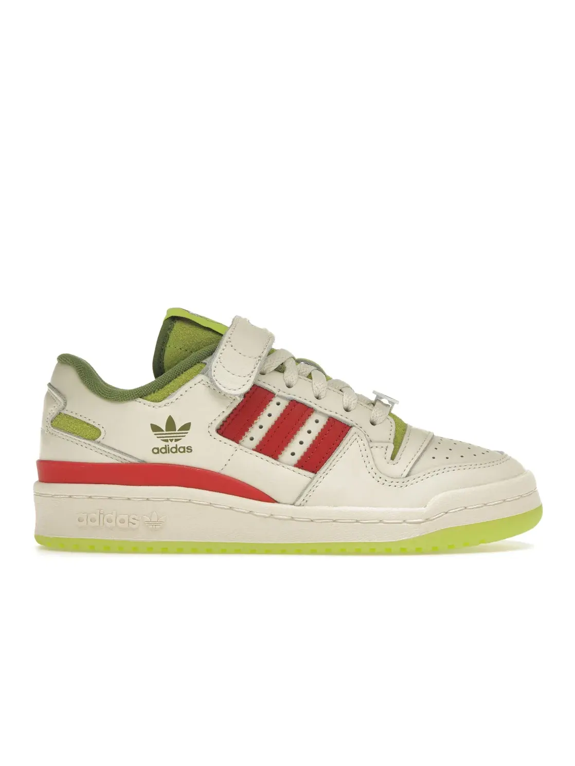 Мужские кроссовки Lifestyle с принтом Adidas Forum Low The Grinch Adidas — изображение 1 из 4, кремовый белый/красный