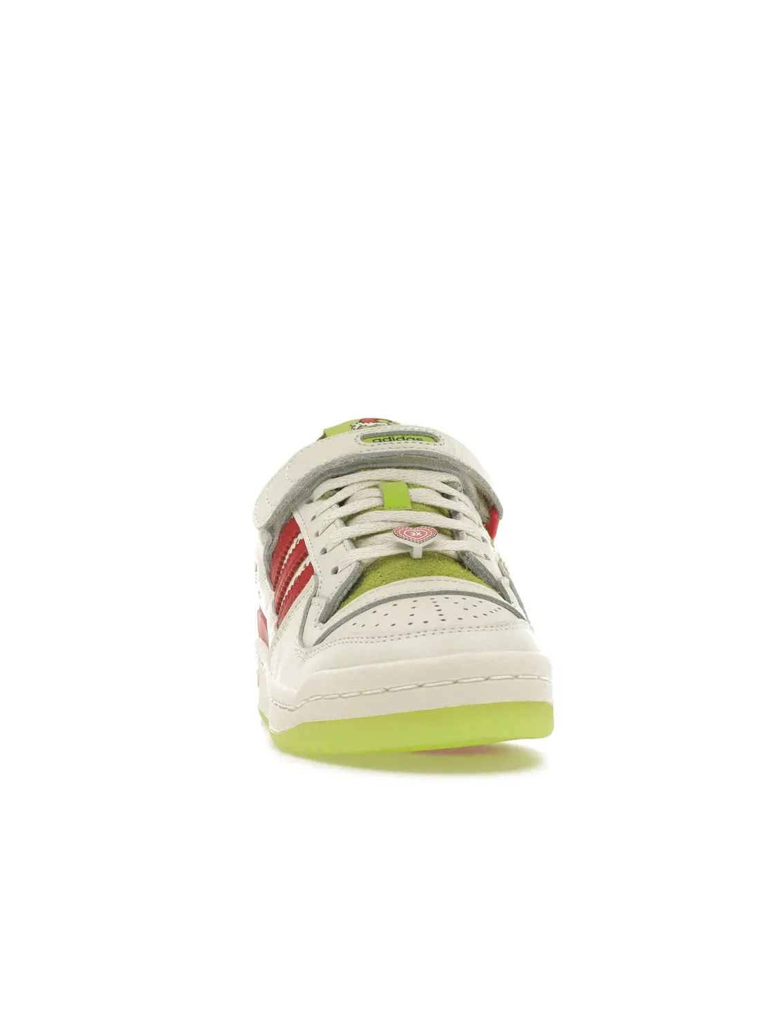 Мужские кроссовки Lifestyle с принтом Adidas Forum Low The Grinch Adidas — изображение 2 из 4, кремовый белый/красный