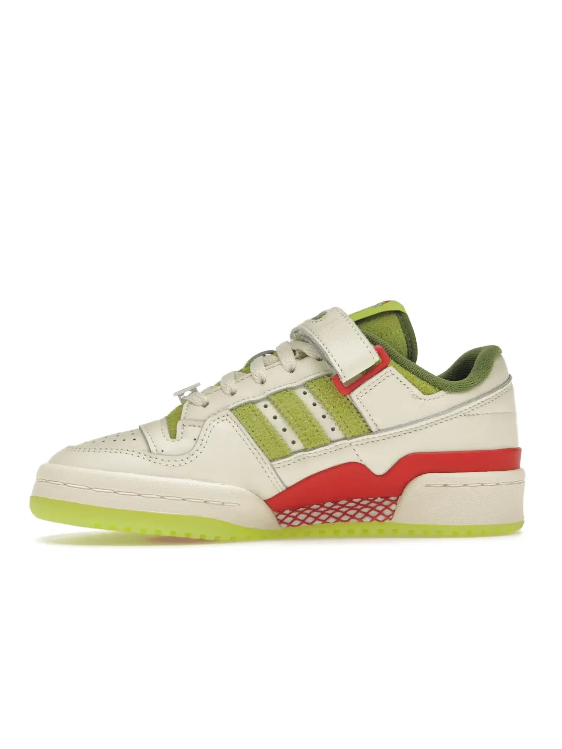 Мужские кроссовки Lifestyle с принтом Adidas Forum Low The Grinch Adidas — изображение 3 из 4, кремовый белый/красный