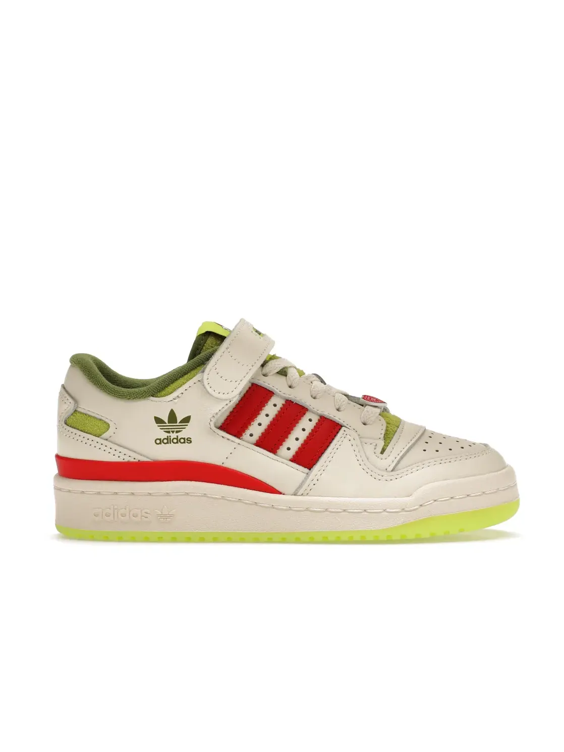 Детские кроссовки Lifestyle Adidas Forum Low The Grinch (2023) — изображение 1 из 4, кремовый белый/красный