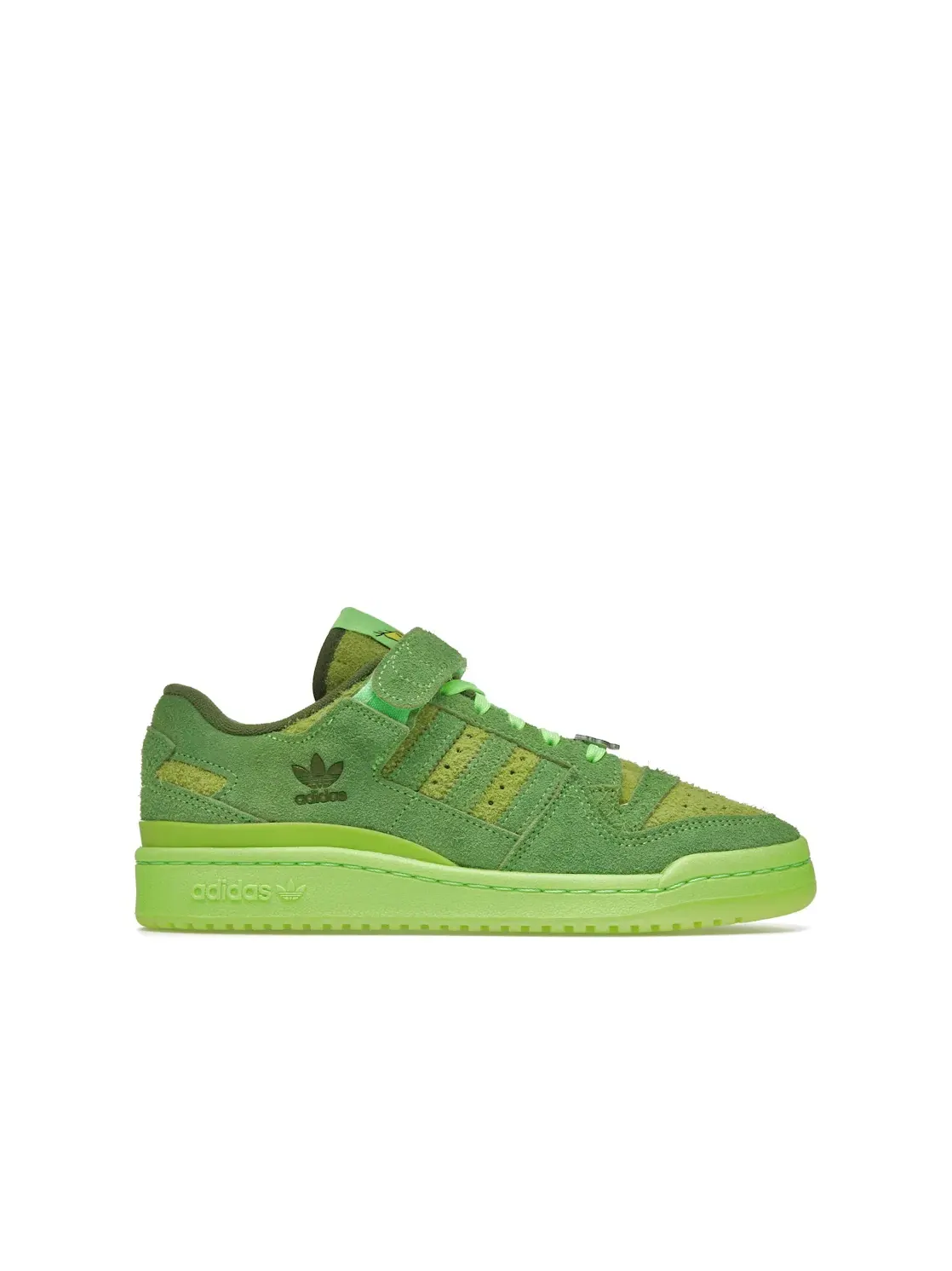 Детские кроссовки с тематикой Гринча Adidas Forum Low — изображение 1 из 4, зеленый/красный