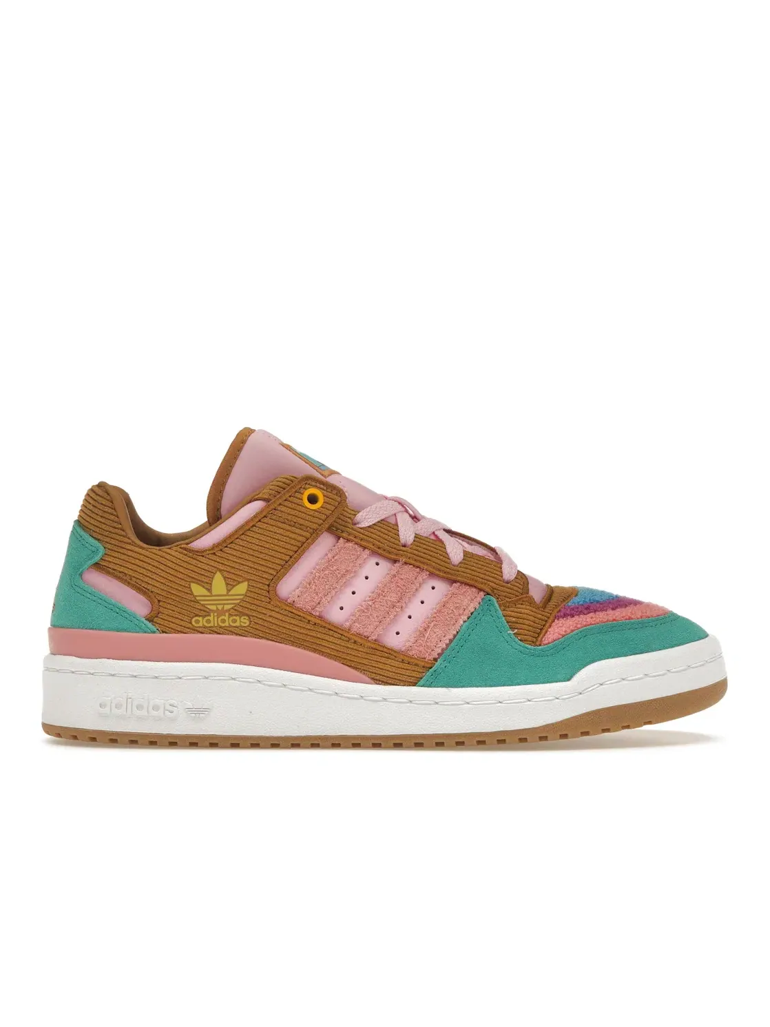 Мужские кроссовки Lifestyle с принтом Adidas Forum Low The Simpsons Living Room Adidas — изображение 1 из 4, розовый/белый