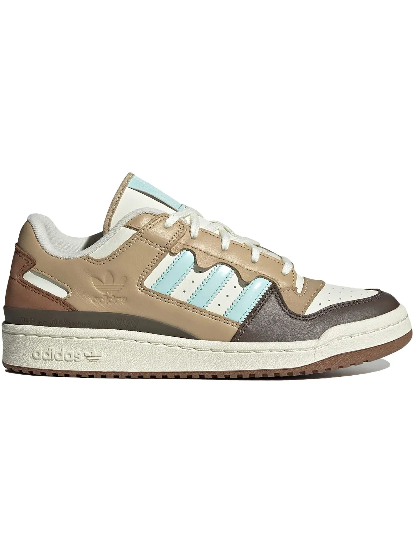 Мужские кроссовки Lifestyle Adidas Forum Low — изображение 1 из 1, белый/коричневый