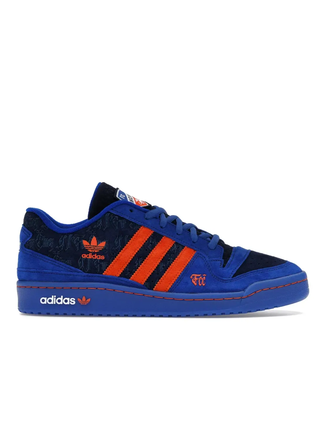 Мужские кроссовки с принтом Unheardof x FC Cincinnati All For Cincy Adidas Forum Low — изображение 1 из 4, синий оранжевый