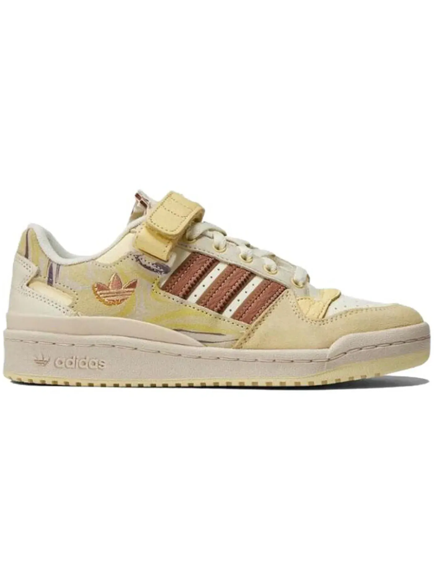 Женские кроссовки для повседневной носки Adidas Forum Low — изображение 1 из 1, белый//желтый
