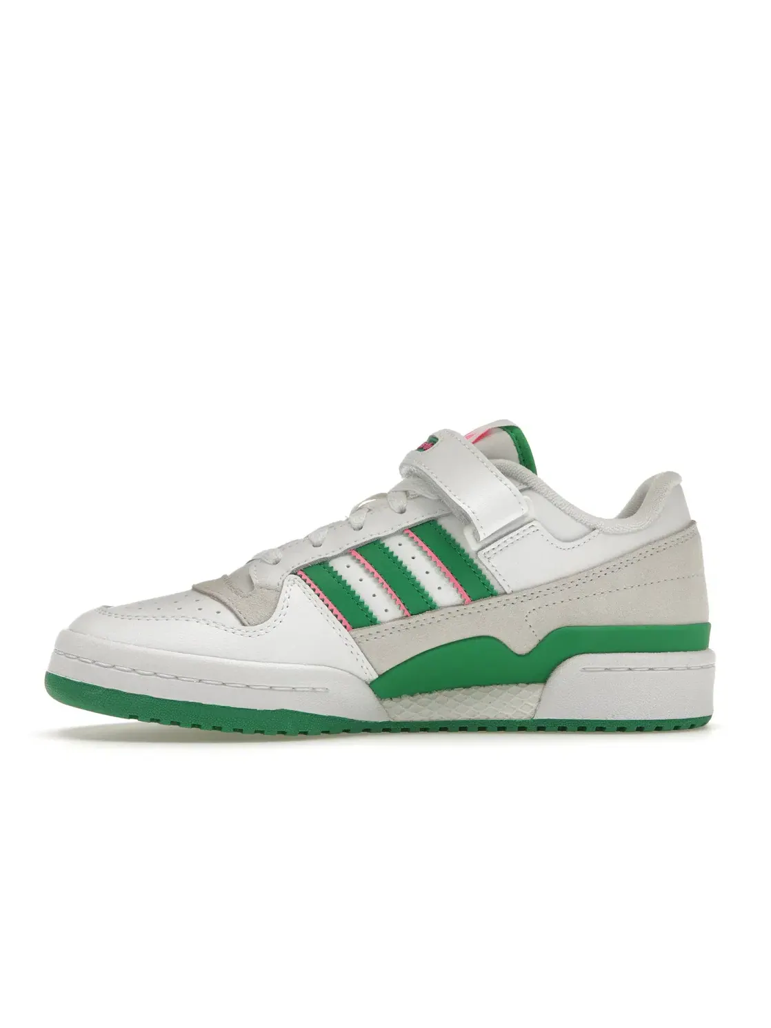 Женские кроссовки с низким верхом Adidas Forum Low — изображение 3 из 4, белый/зеленый/розовый